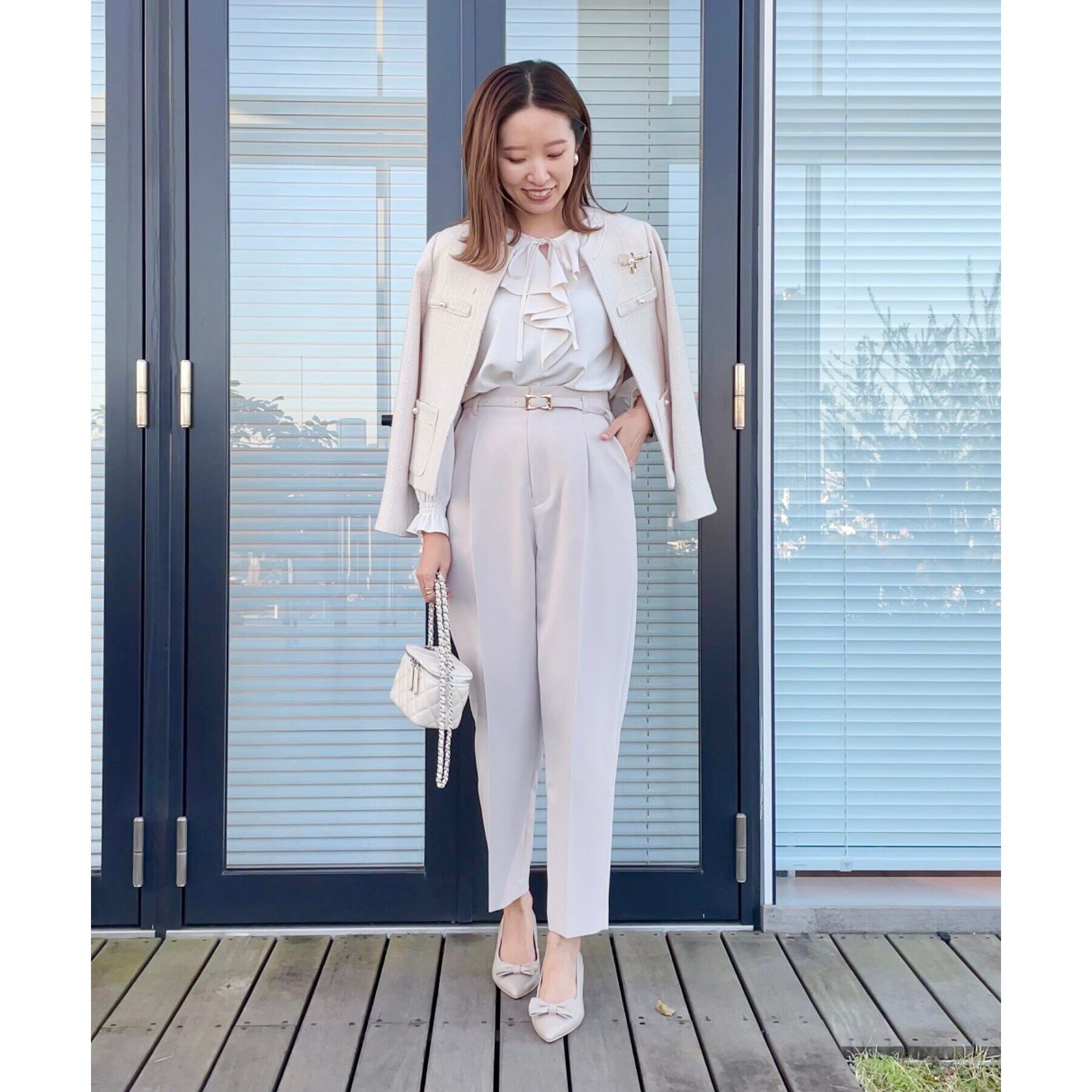 Couture broach「【セレモニーシーン/お仕事にも】ダブルクロステーパードパンツ」|その他|