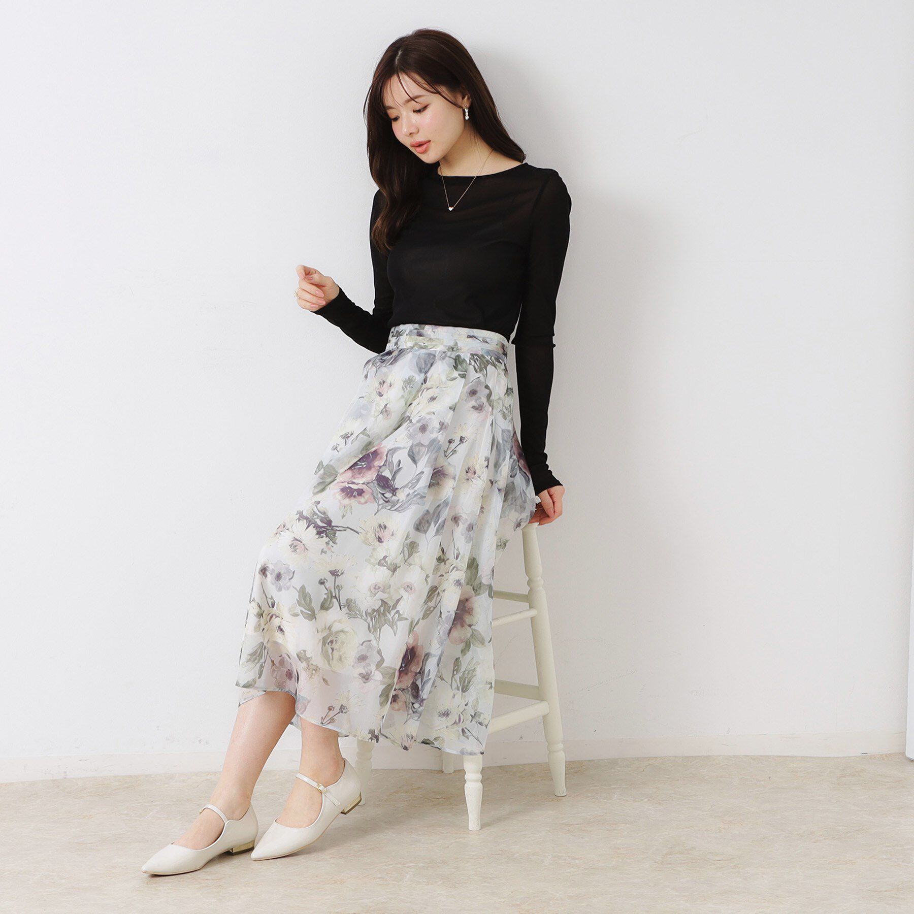 Couture broach「チュールクルーネックTシャツ」|Tシャツ・カットソー|