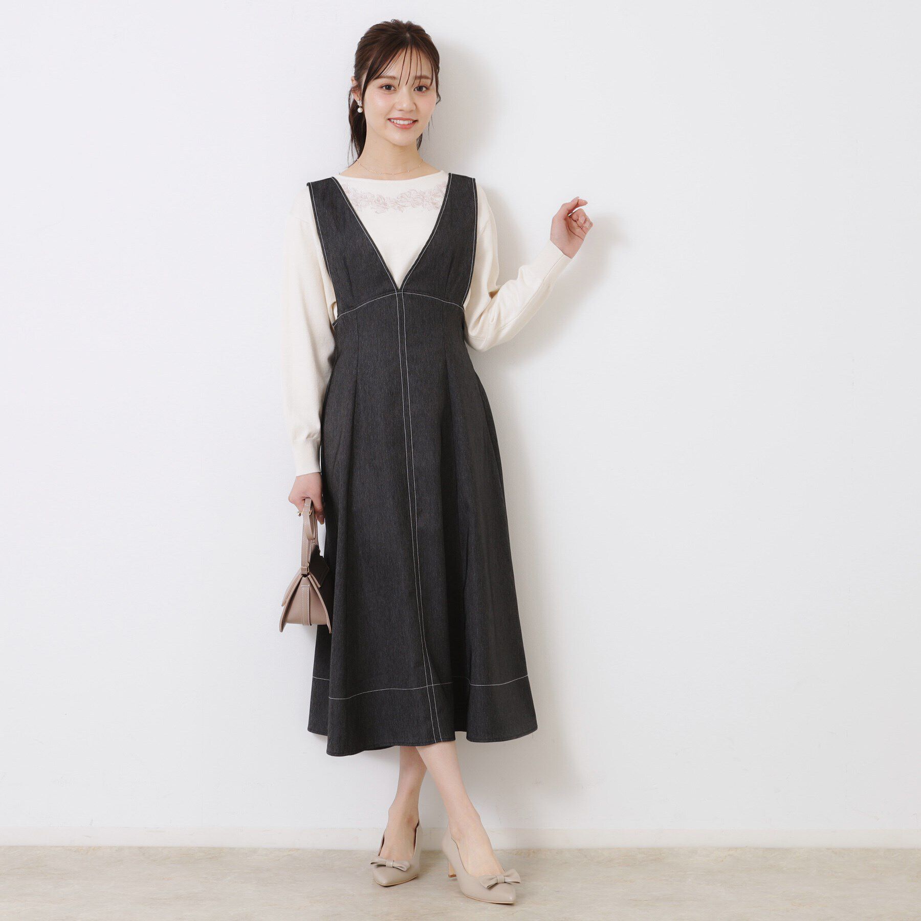 Couture broach「【大人可愛い・通勤】フラワーエンブロニット」|ニット・セーター|