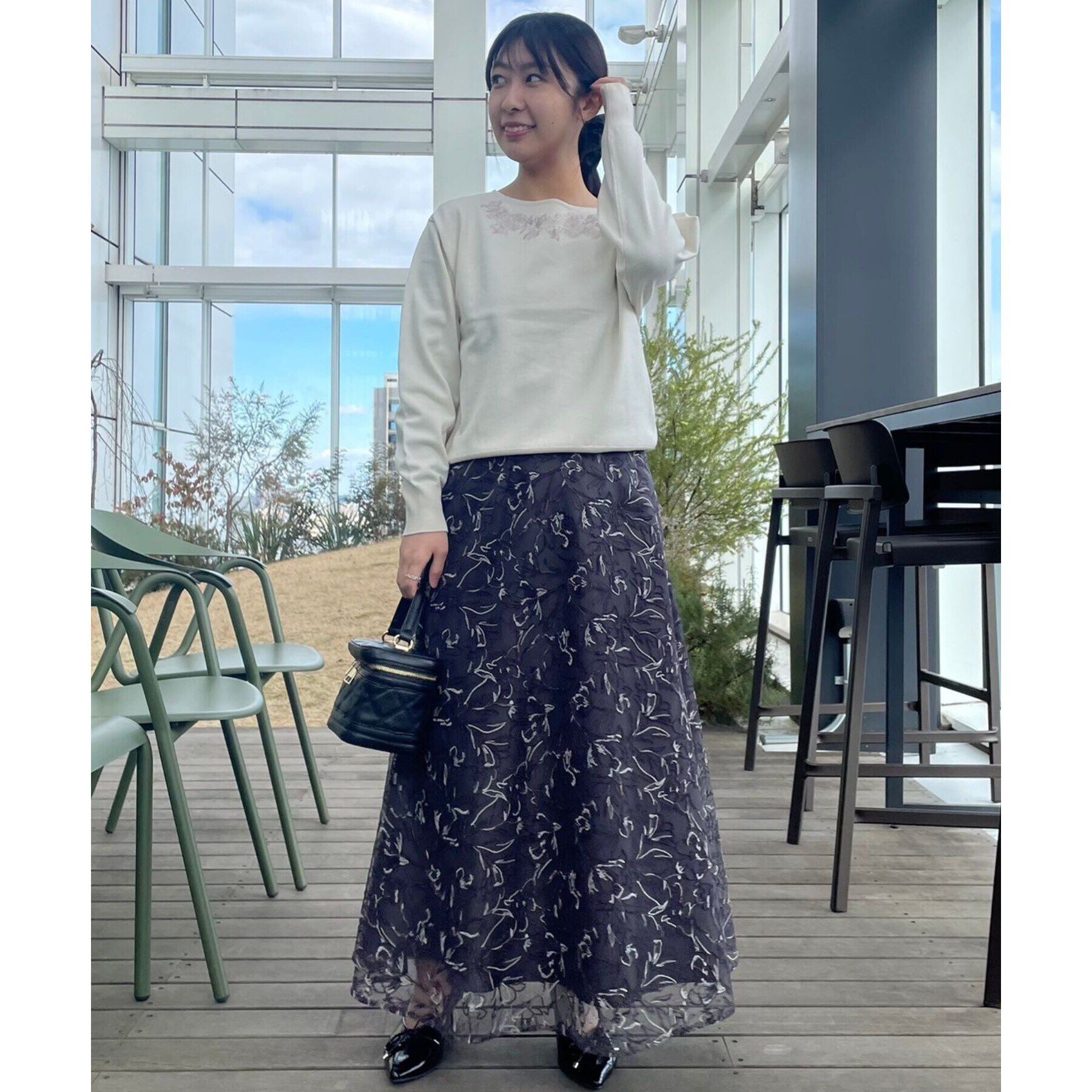 Couture broach「【大人可愛い・通勤】フラワーエンブロニット」|ニット・セーター|