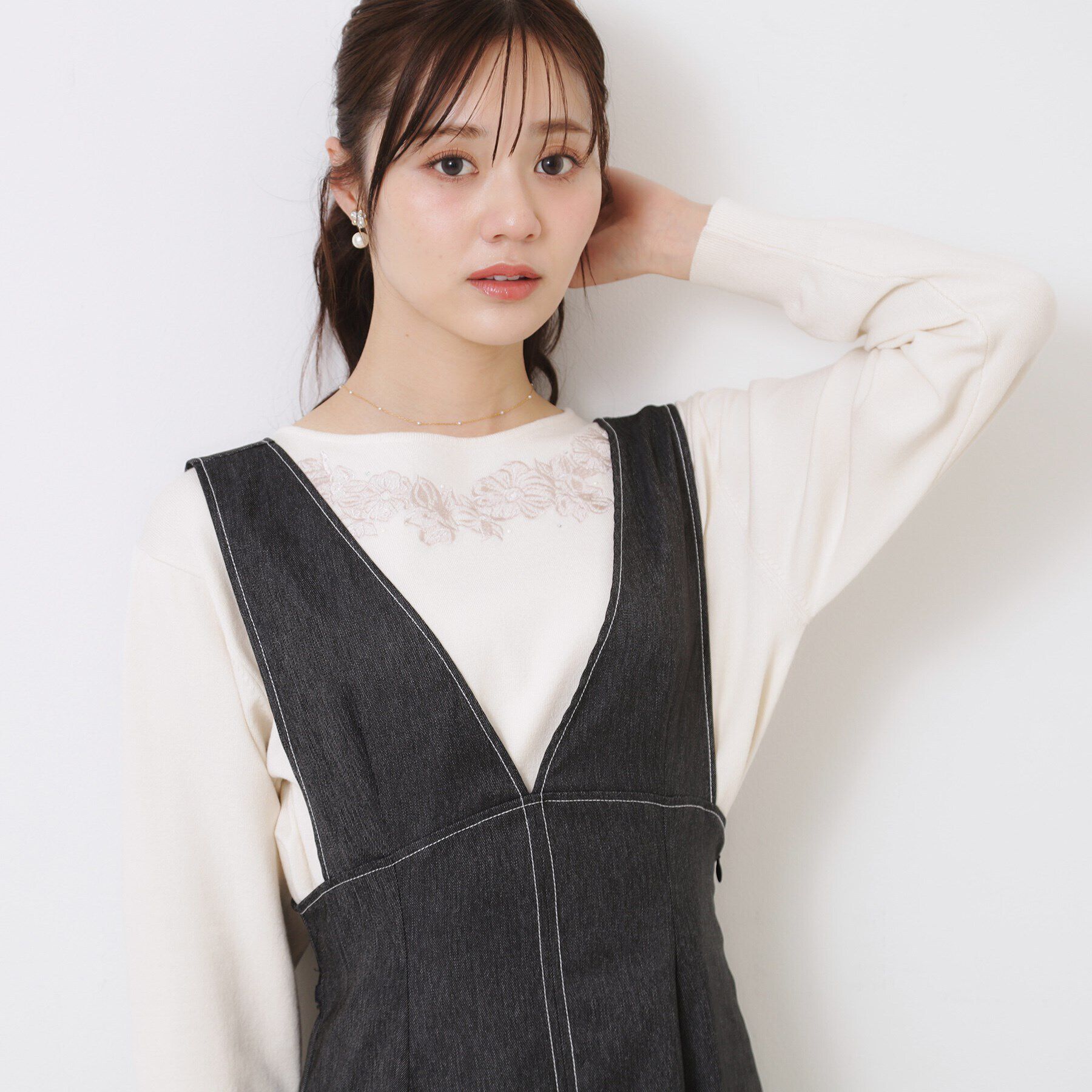 Couture broach「【大人可愛い・通勤】フラワーエンブロニット」|ニット・セーター|