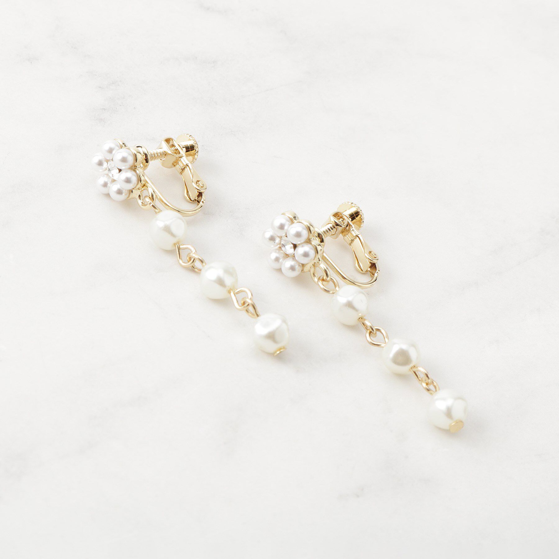 Couture broach「フラワーモチーフイヤリング」|イヤリング|ゴールド(007)