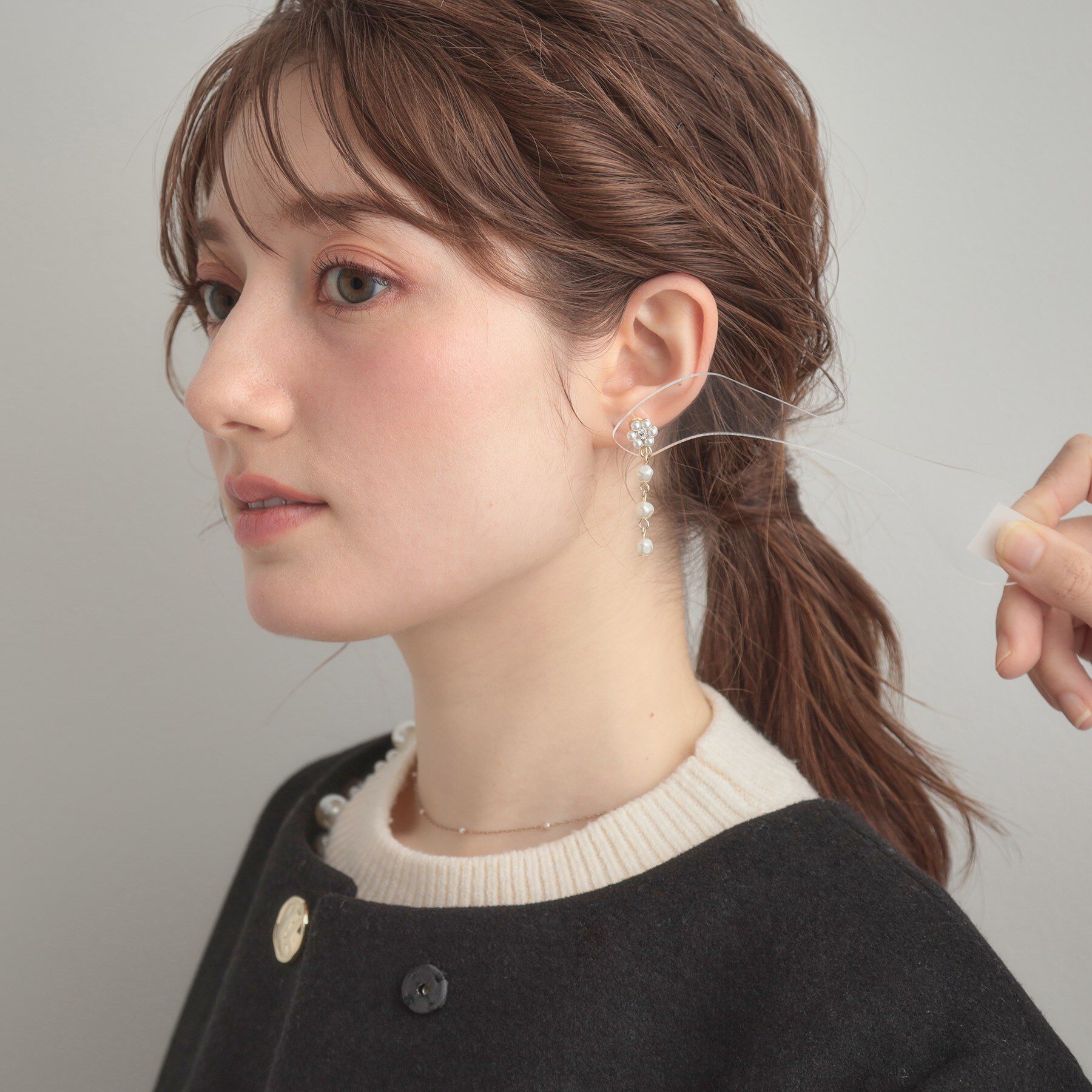 Couture broach「フラワーモチーフイヤリング」|イヤリング|