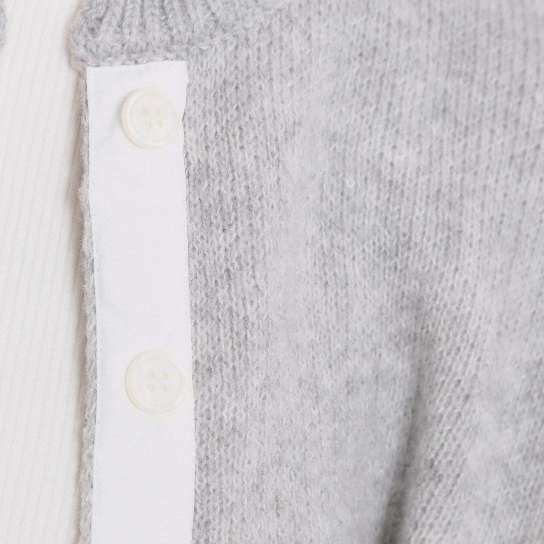 Couture broach「シャツレイヤード風カーディガン」|カーディガン|