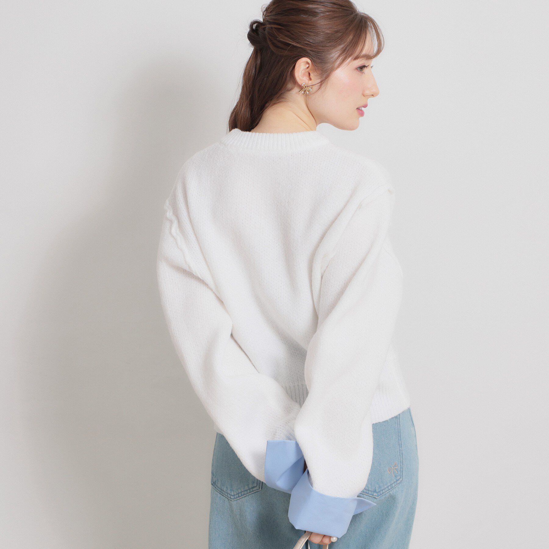 Couture broach「シャツレイヤード風カーディガン」|カーディガン|