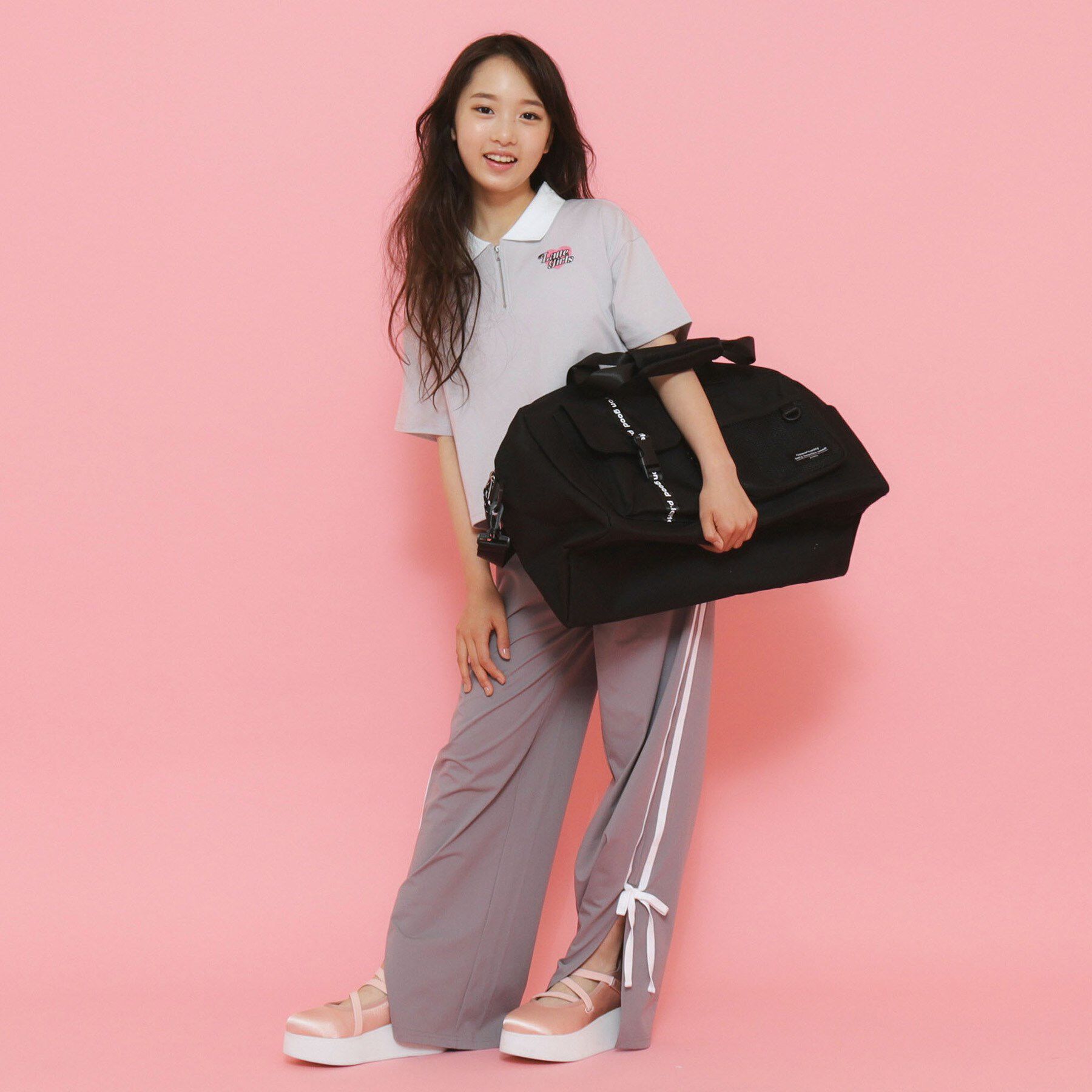 PINK-latte「【容量約47.5L】3WAYリュックボストン」|ボストンバッグ|