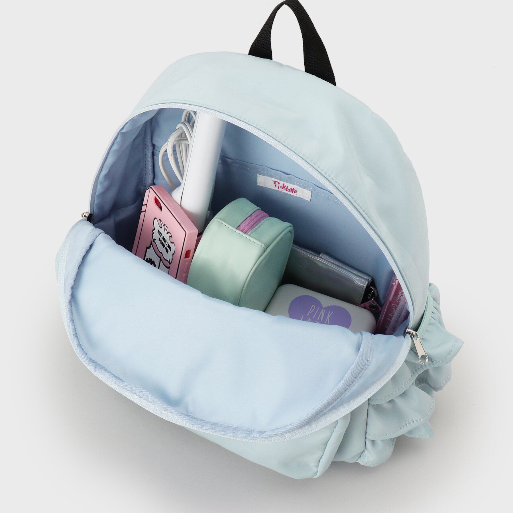 PINK-latte「【容量約15L】フリルリュック」|リュック|