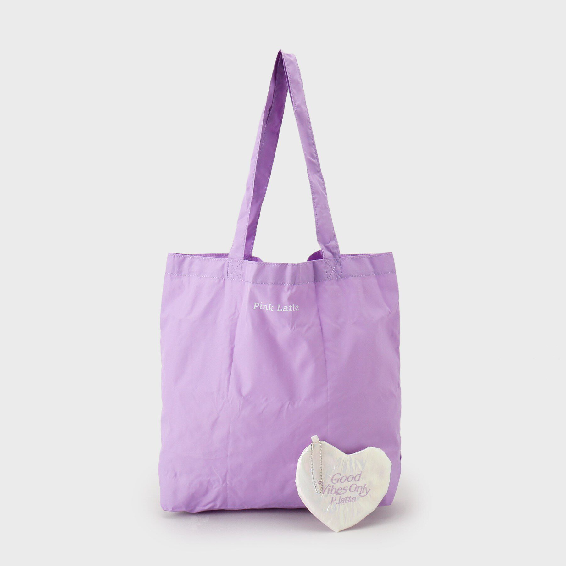 PINK-latte「ハートポーチエコバッグ」|エコバッグ|パープル(001)