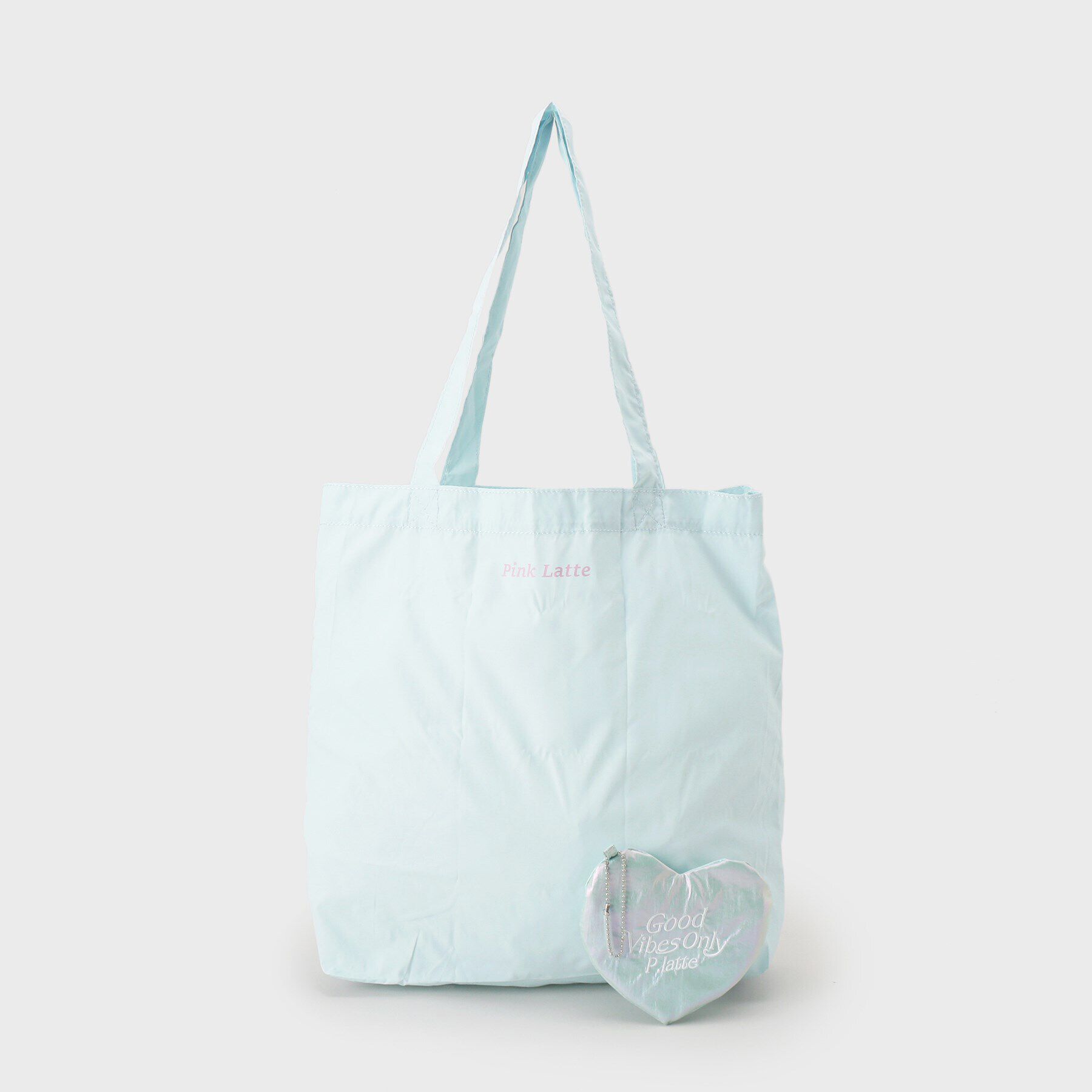 PINK-latte「ハートポーチエコバッグ」|エコバッグ|ブルー(091)