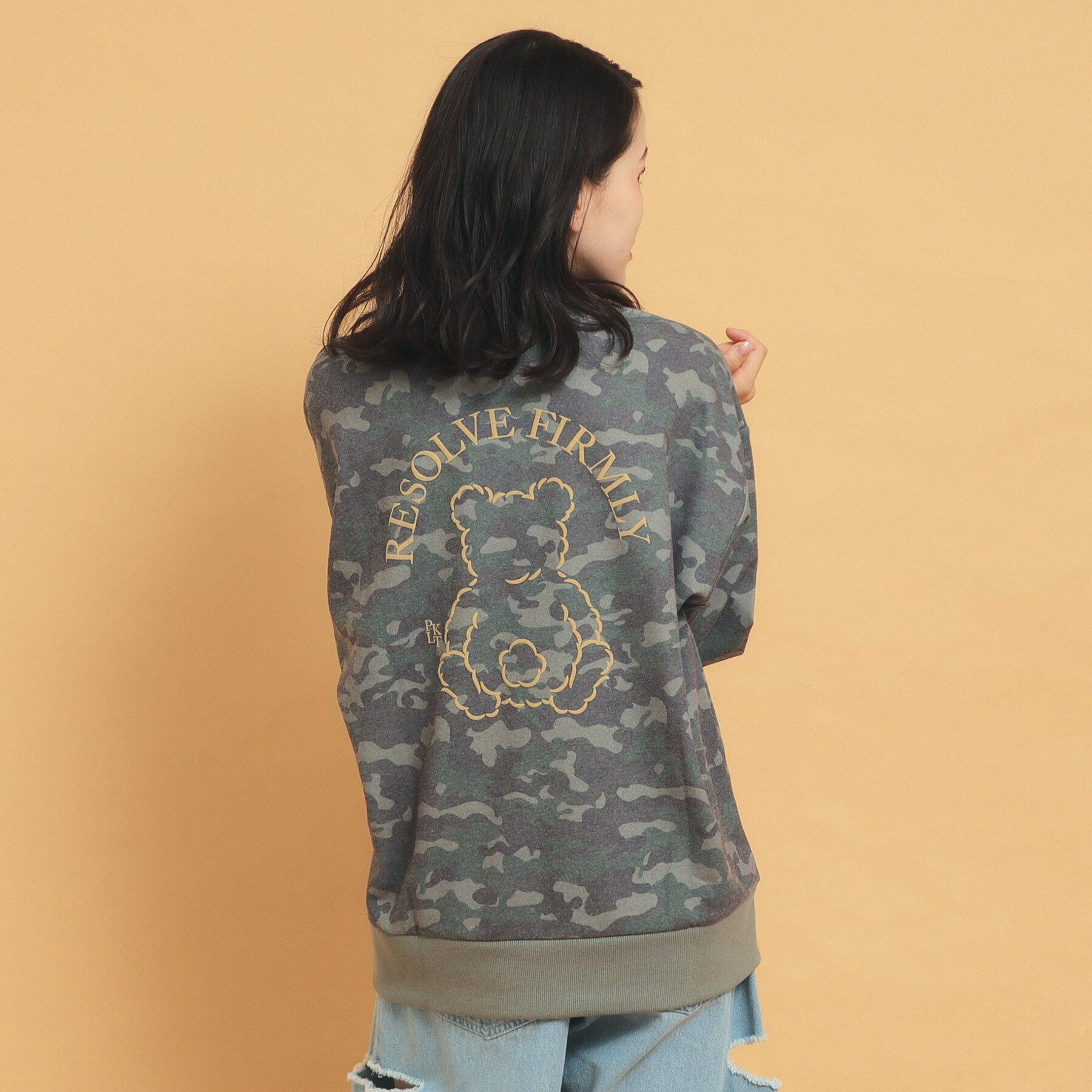 PINK-latte「秋冬マストアイテム クマ裏毛スウェット」|Tシャツ・カットソー|