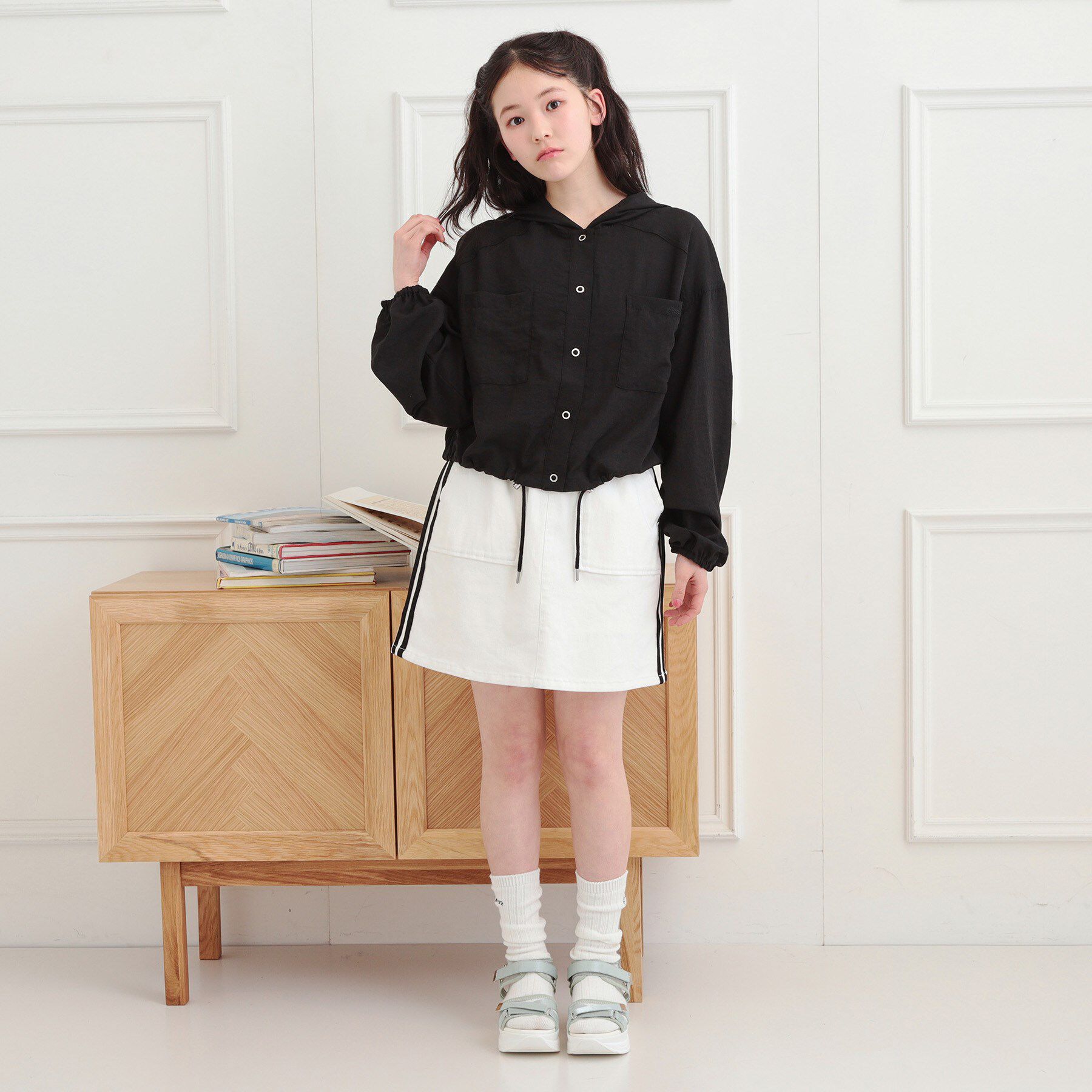 PINK-latte「ショート丈ブルゾン」|ブルゾン・スタジャン|