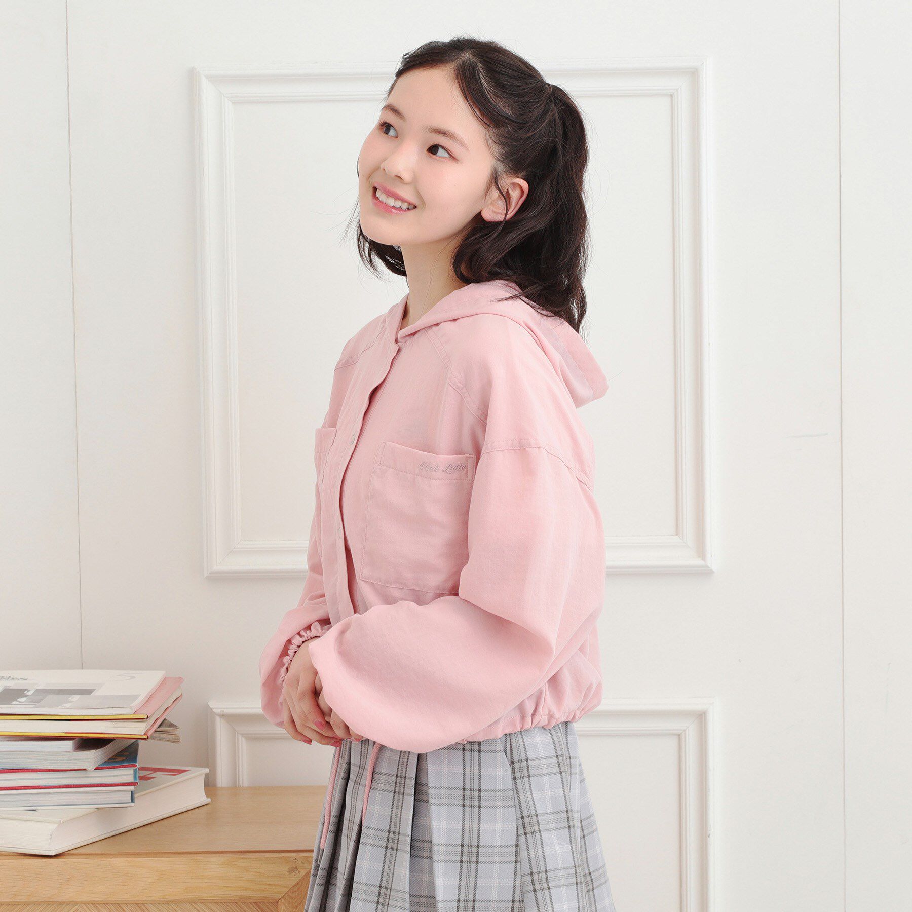 PINK-latte「ショート丈ブルゾン」|ブルゾン・スタジャン|