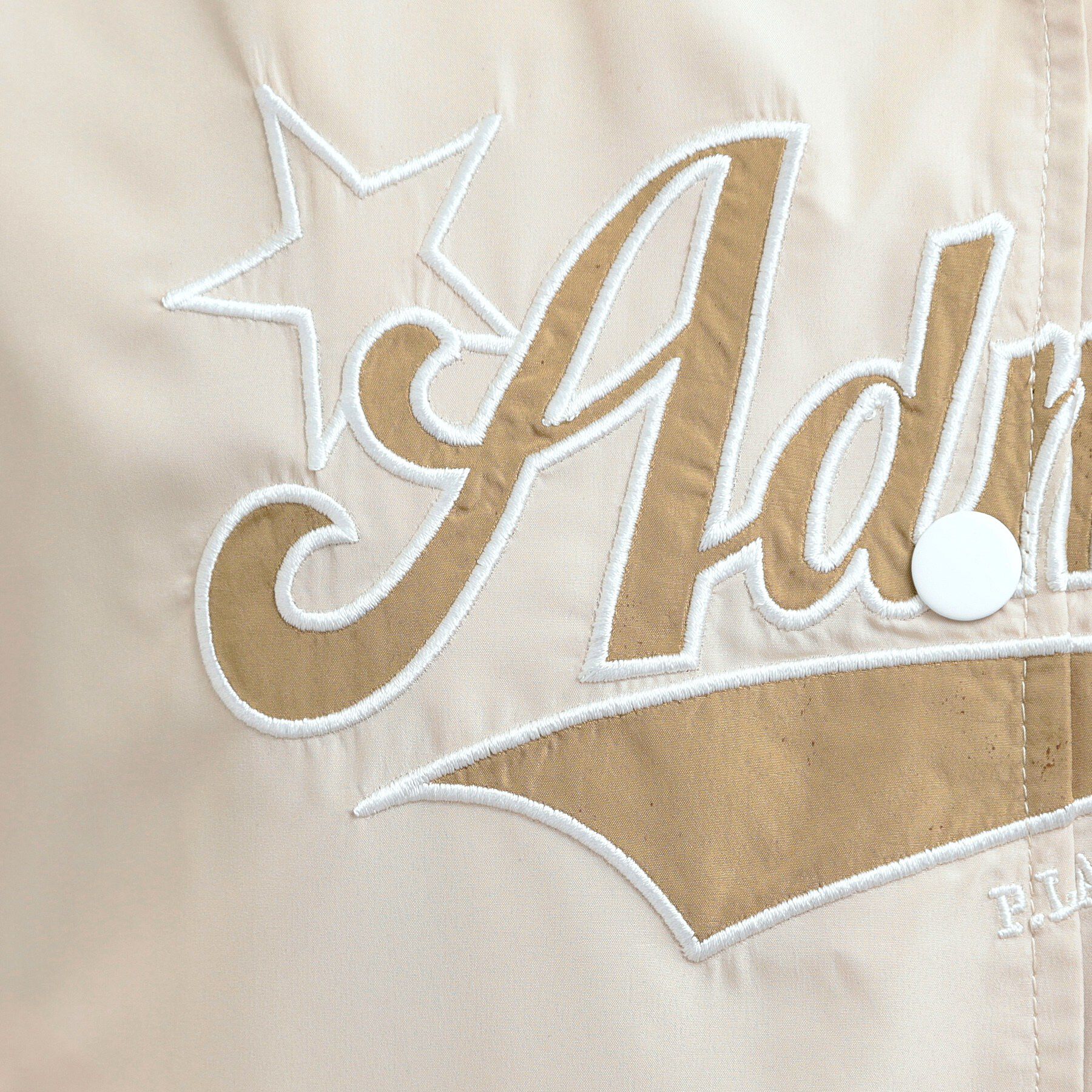 PINK-latte「チアロゴアップリケスタジャン」|ブルゾン・スタジャン|