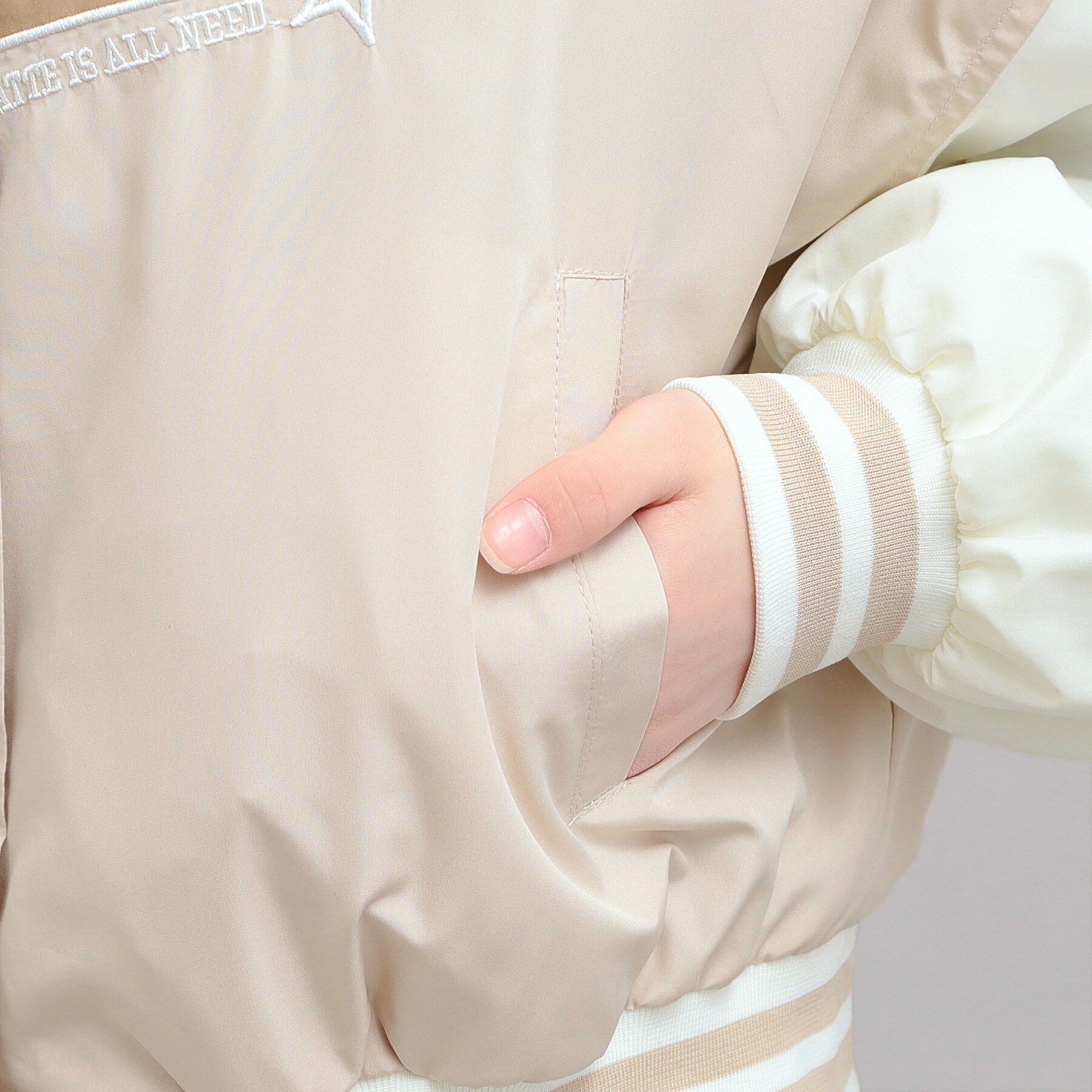 PINK-latte「チアロゴアップリケスタジャン」|ブルゾン・スタジャン|