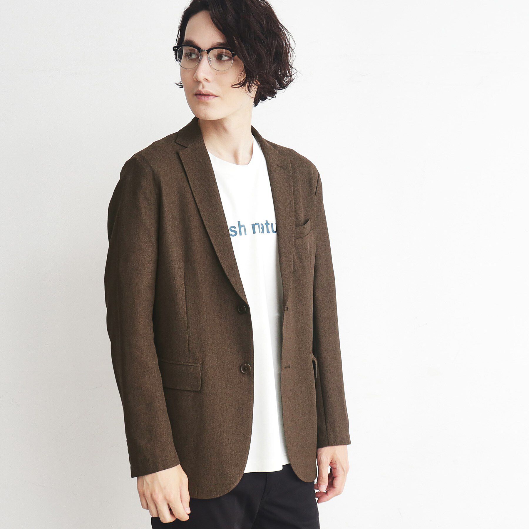 THE SHOP TK「【ヒルナンデス！で紹介】【速乾／通気性◎／セットアップ可】シャリルジャージジャケット」|テーラードジャケット|