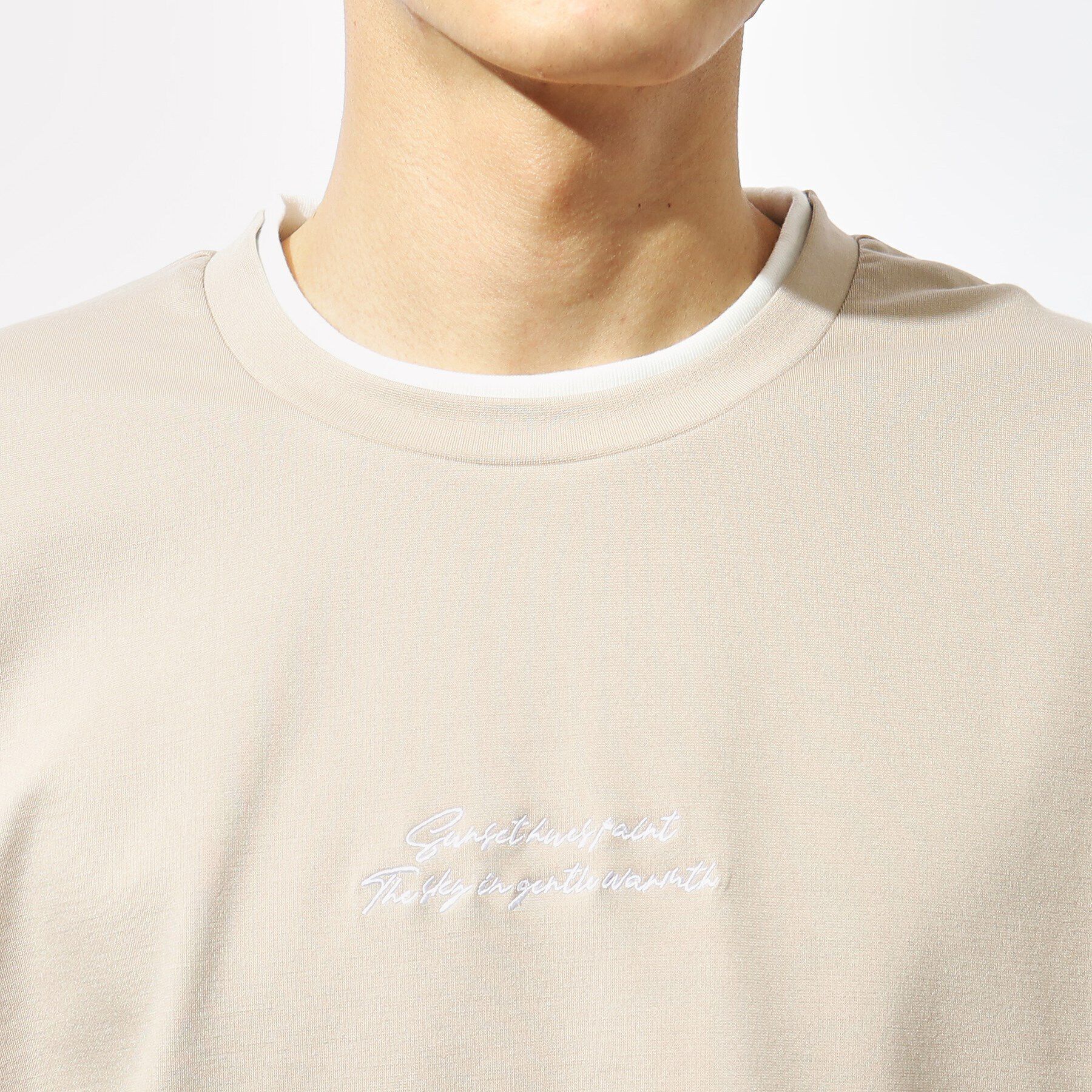 THE SHOP TK「【接触冷感】ポンチフェイクレイヤードTシャツ」|Tシャツ・カットソー|