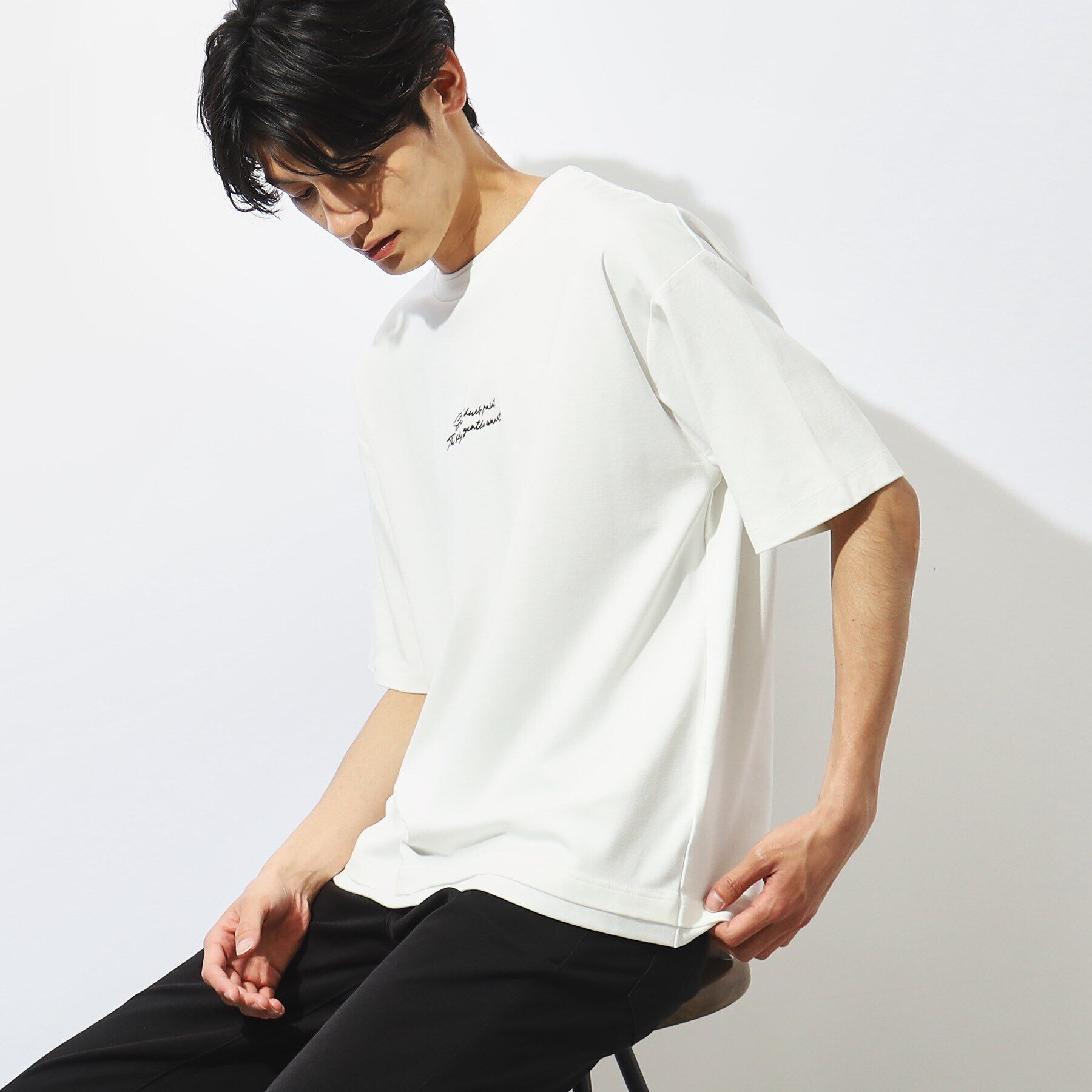 THE SHOP TK「【接触冷感】ポンチフェイクレイヤードTシャツ」|Tシャツ・カットソー|