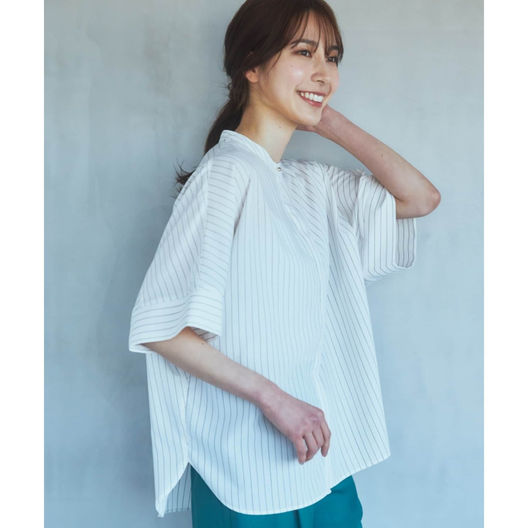 THE SHOP TK「【再登場／魅せる体型カバー服／洗える】ボイルドルマンブラウス」|シャツ・ブラウス|