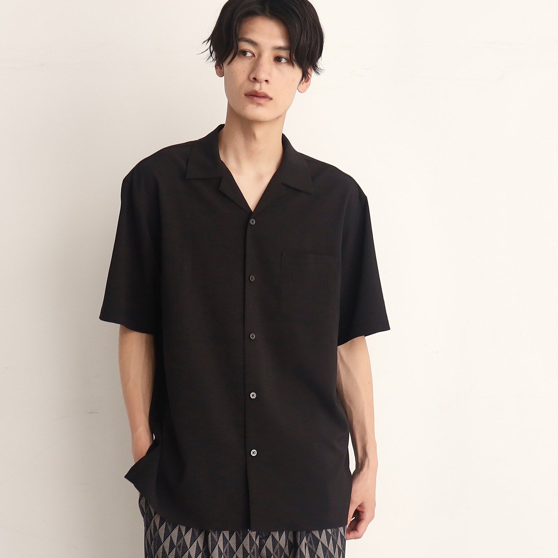 THE SHOP TK「楊柳オープンカラー半袖シャツ」|シャツ・ブラウス|