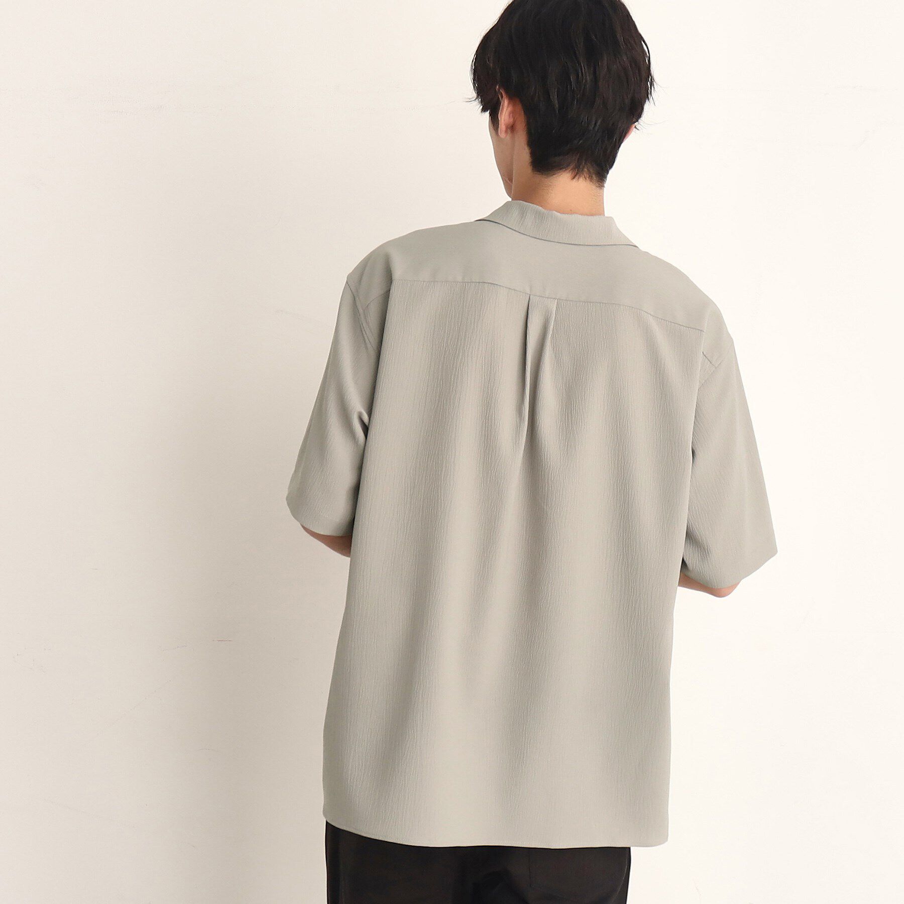 THE SHOP TK「楊柳オープンカラー半袖シャツ」|シャツ・ブラウス|