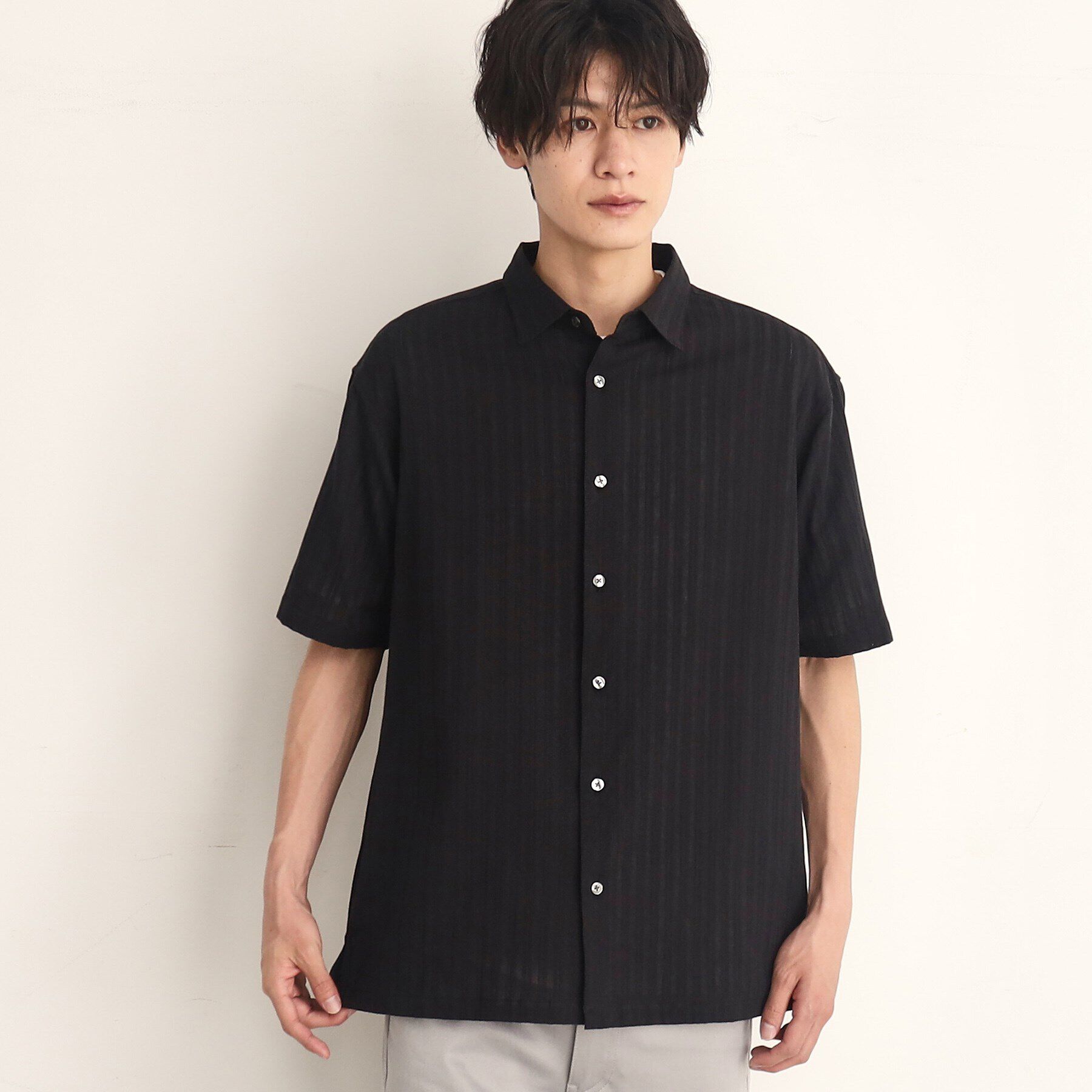 THE SHOP TK「コットンレース半袖シャツ」|シャツ・ブラウス|