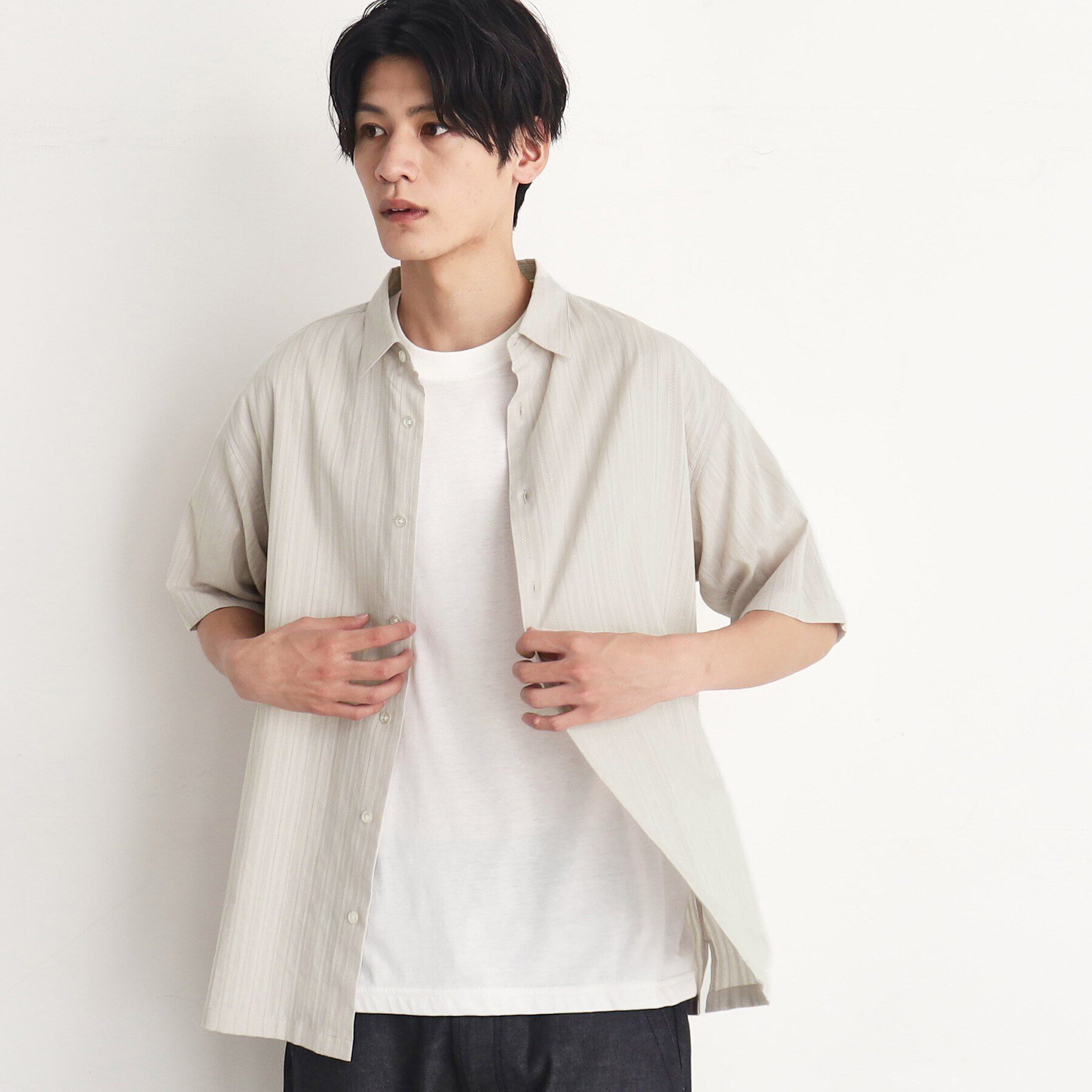 THE SHOP TK「コットンレース半袖シャツ」|シャツ・ブラウス|