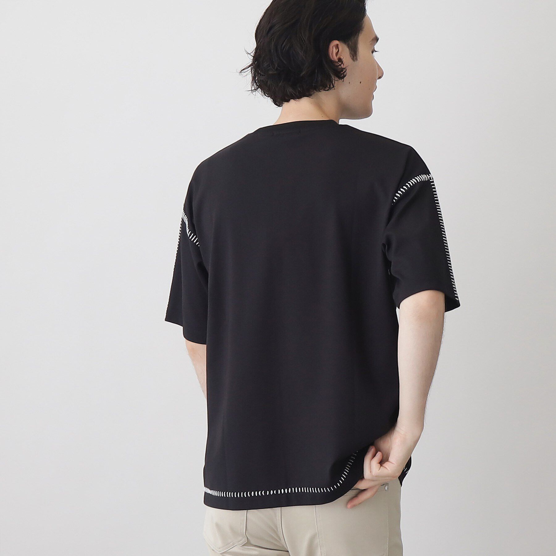 THE SHOP TK「冷感ポンチステッチTシャツ 接触冷感／リラックスシルエット」|Tシャツ・カットソー|