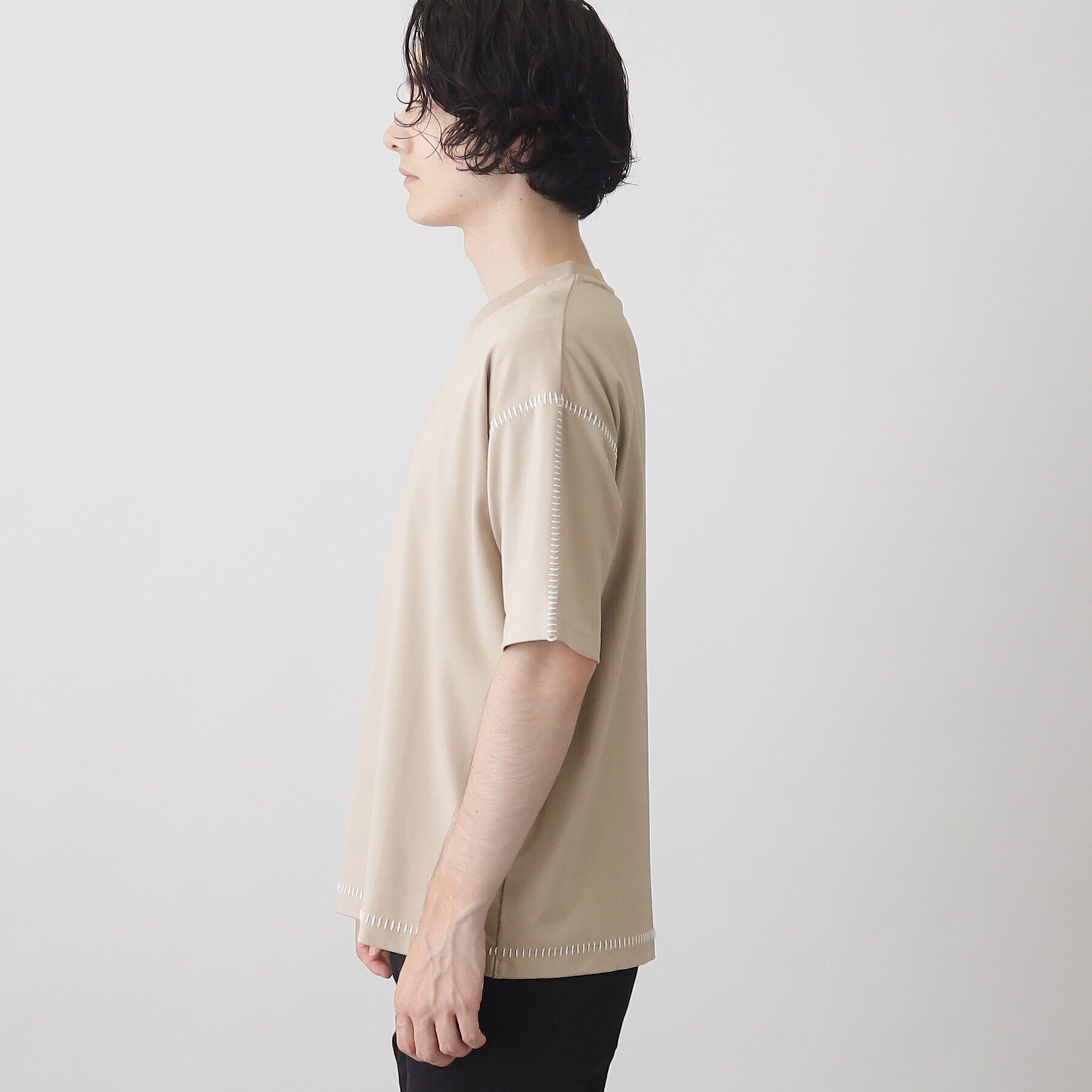 THE SHOP TK「冷感ポンチステッチTシャツ 接触冷感／リラックスシルエット」|Tシャツ・カットソー|