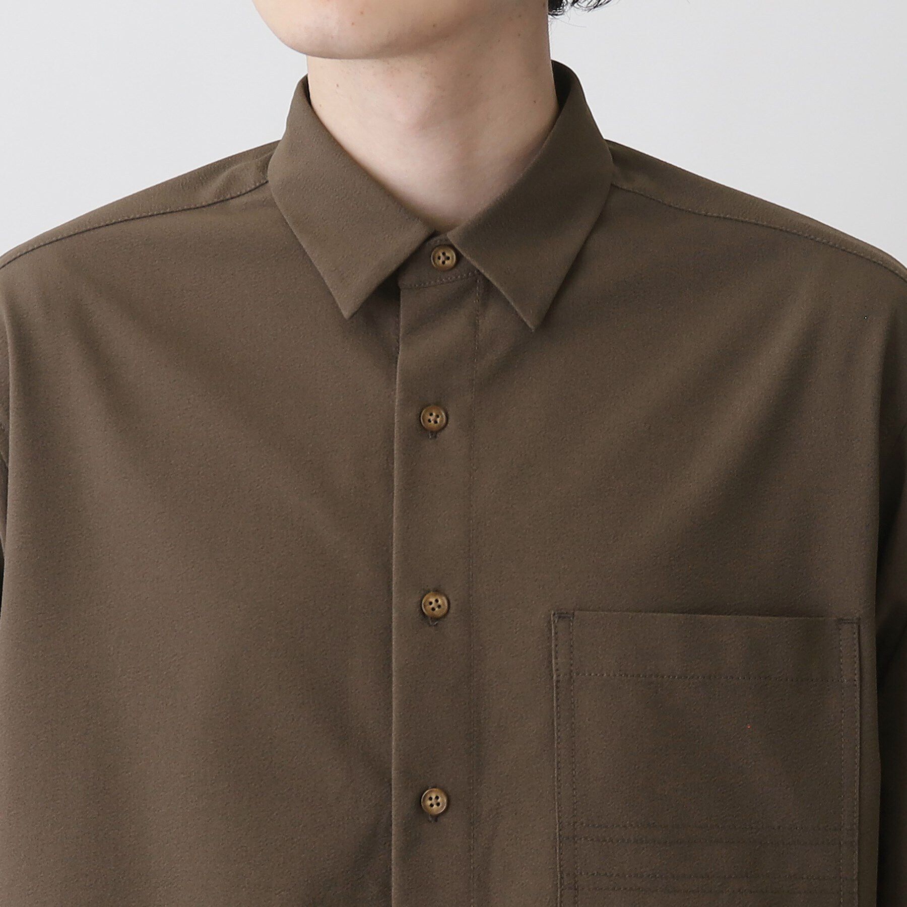 THE SHOP TK「【360&deg;ストレッチ／セットアップ可】リッチポリシャツ」|シャツ・ブラウス|