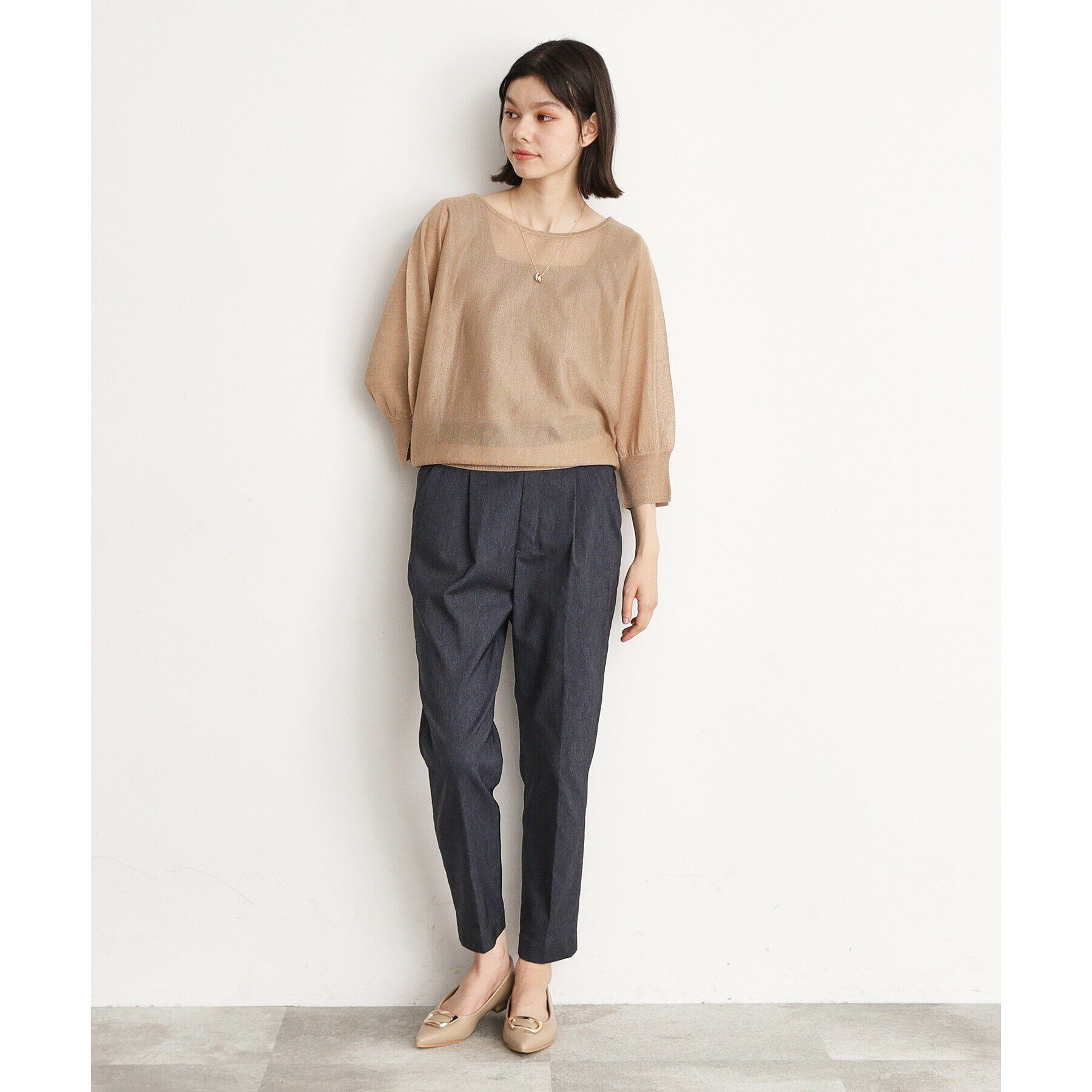 THE SHOP TK「【上品な透け感】シアードルマンニット/洗える」|ニット・セーター|