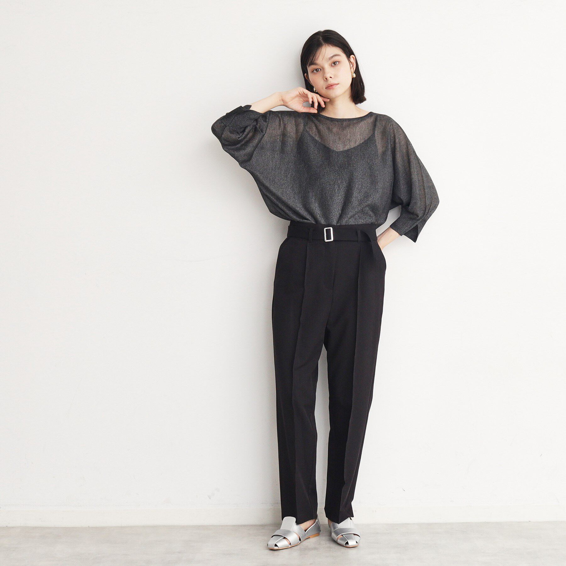 THE SHOP TK「【上品な透け感】シアードルマンニット/洗える」|ニット・セーター|