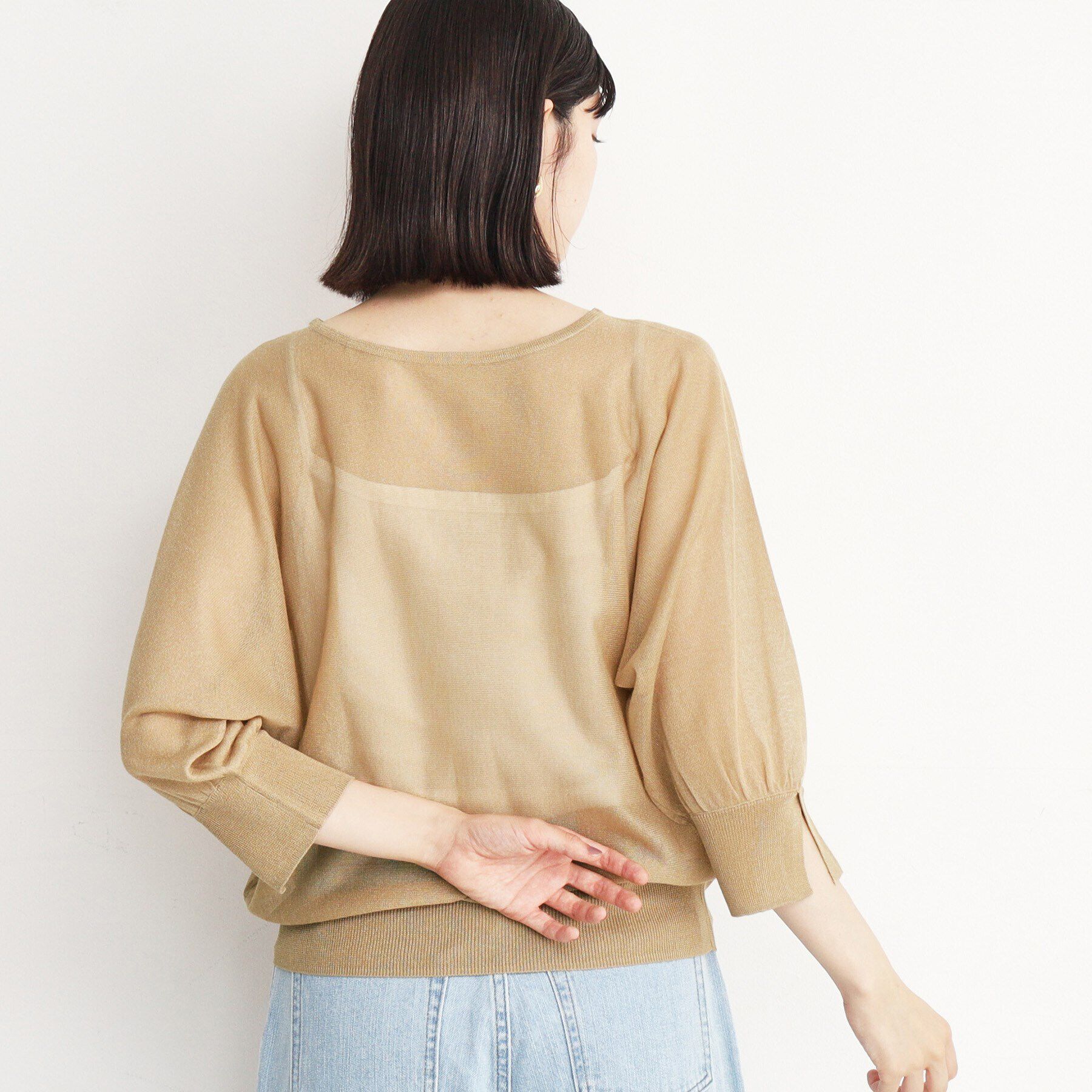 THE SHOP TK「【上品な透け感】シアードルマンニット/洗える」|ニット・セーター|