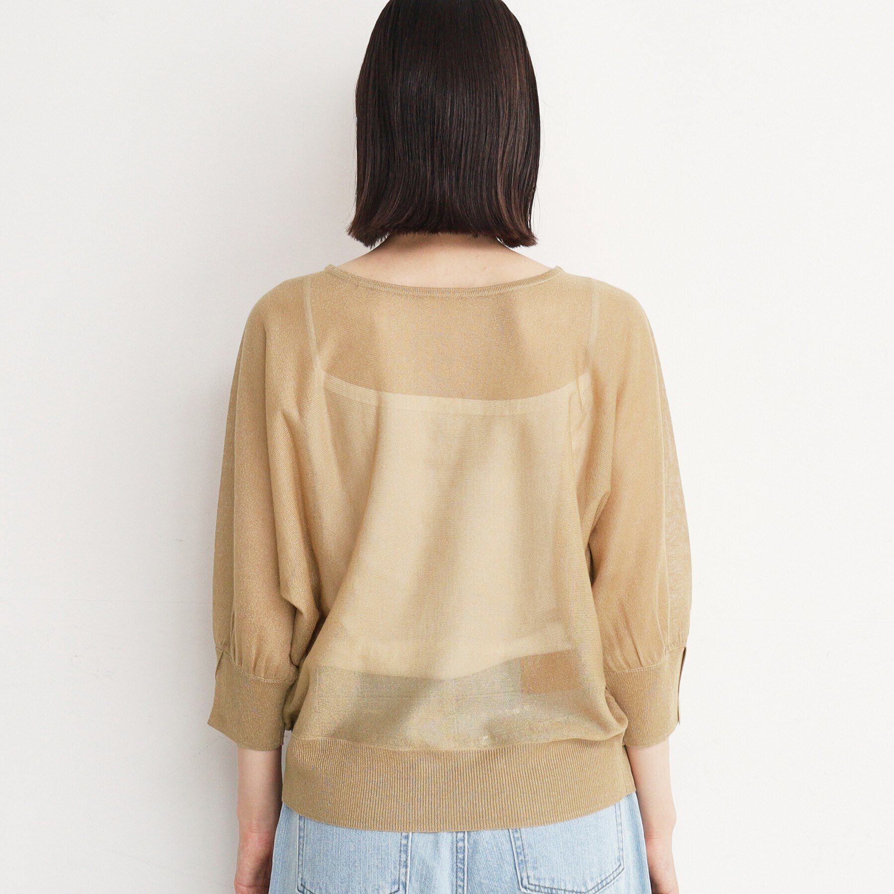 THE SHOP TK「【上品な透け感】シアードルマンニット/洗える」|ニット・セーター|