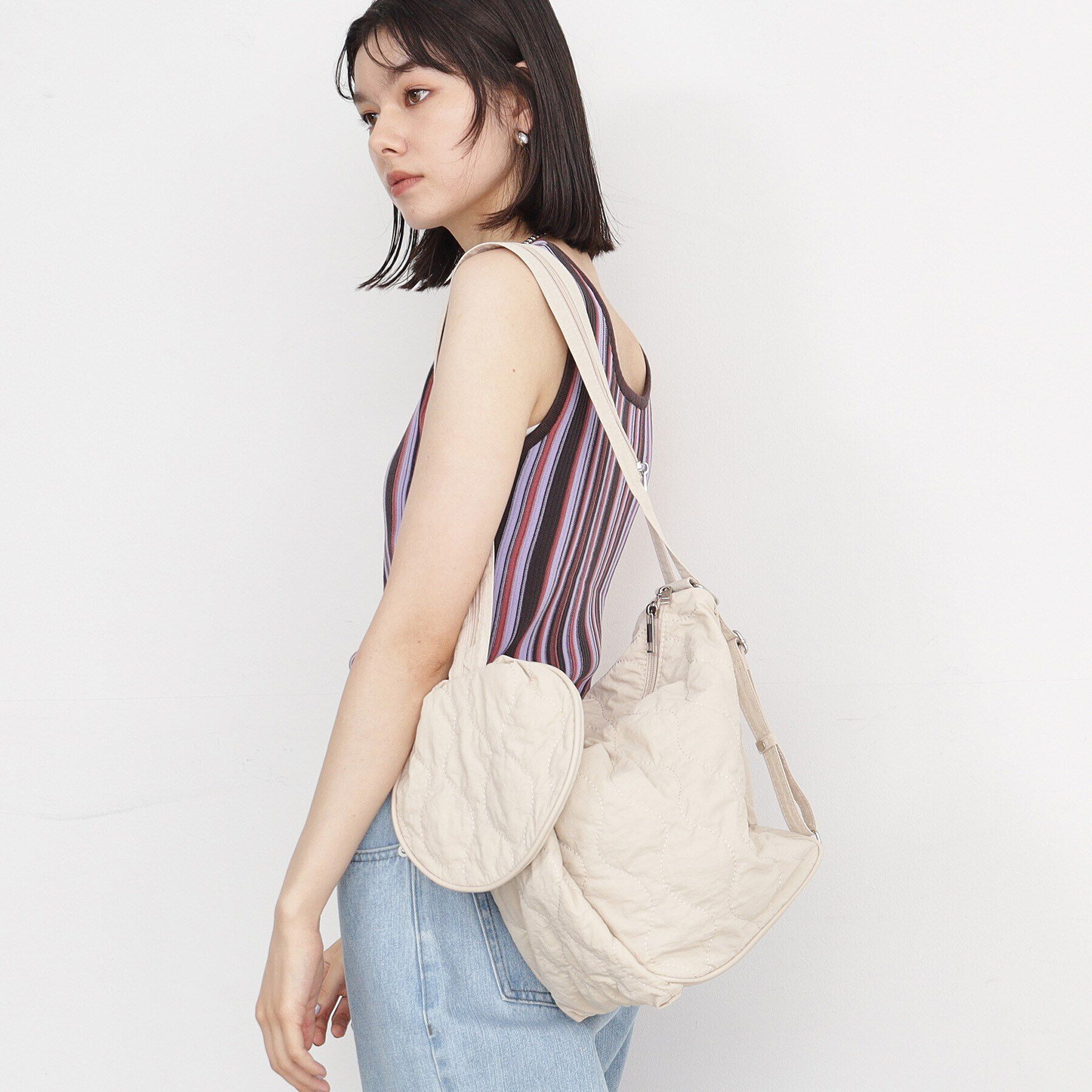 THE SHOP TK「【2WAY】ナイロンキルトショルダー」|ショルダー・メッセンジャー|