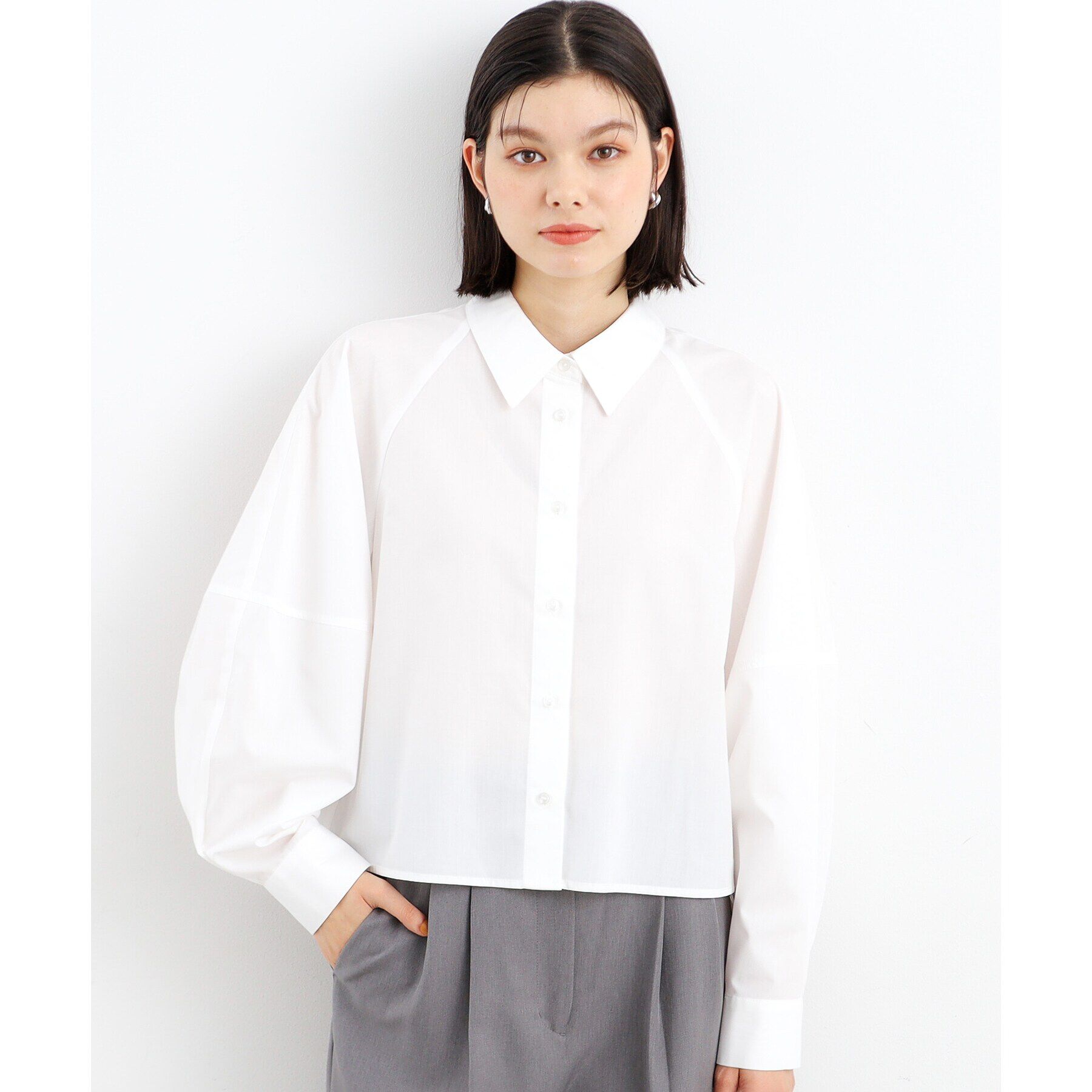 THE SHOP TK「【＠BAILA掲載】袖コクーンシャツ/洗濯機OK」|シャツ・ブラウス|