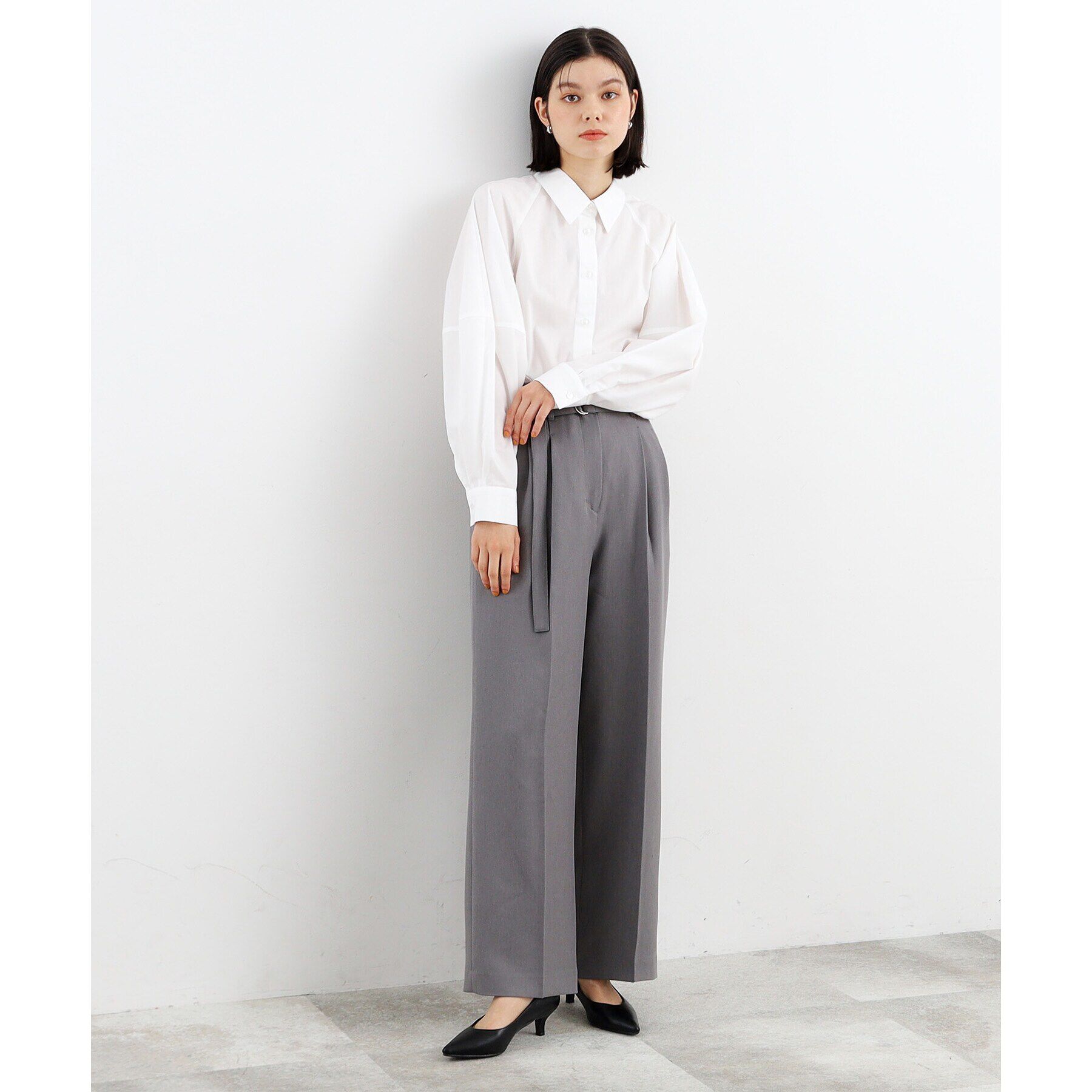 THE SHOP TK「【＠BAILA掲載】袖コクーンシャツ/洗濯機OK」|シャツ・ブラウス|