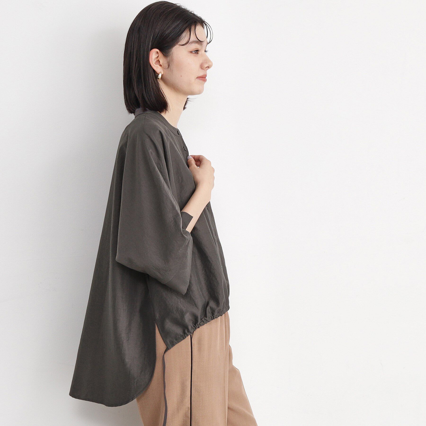 THE SHOP TK「【魅せる体形カバー服】ドロストドルマンブラウス/洗える」|シャツ・ブラウス|