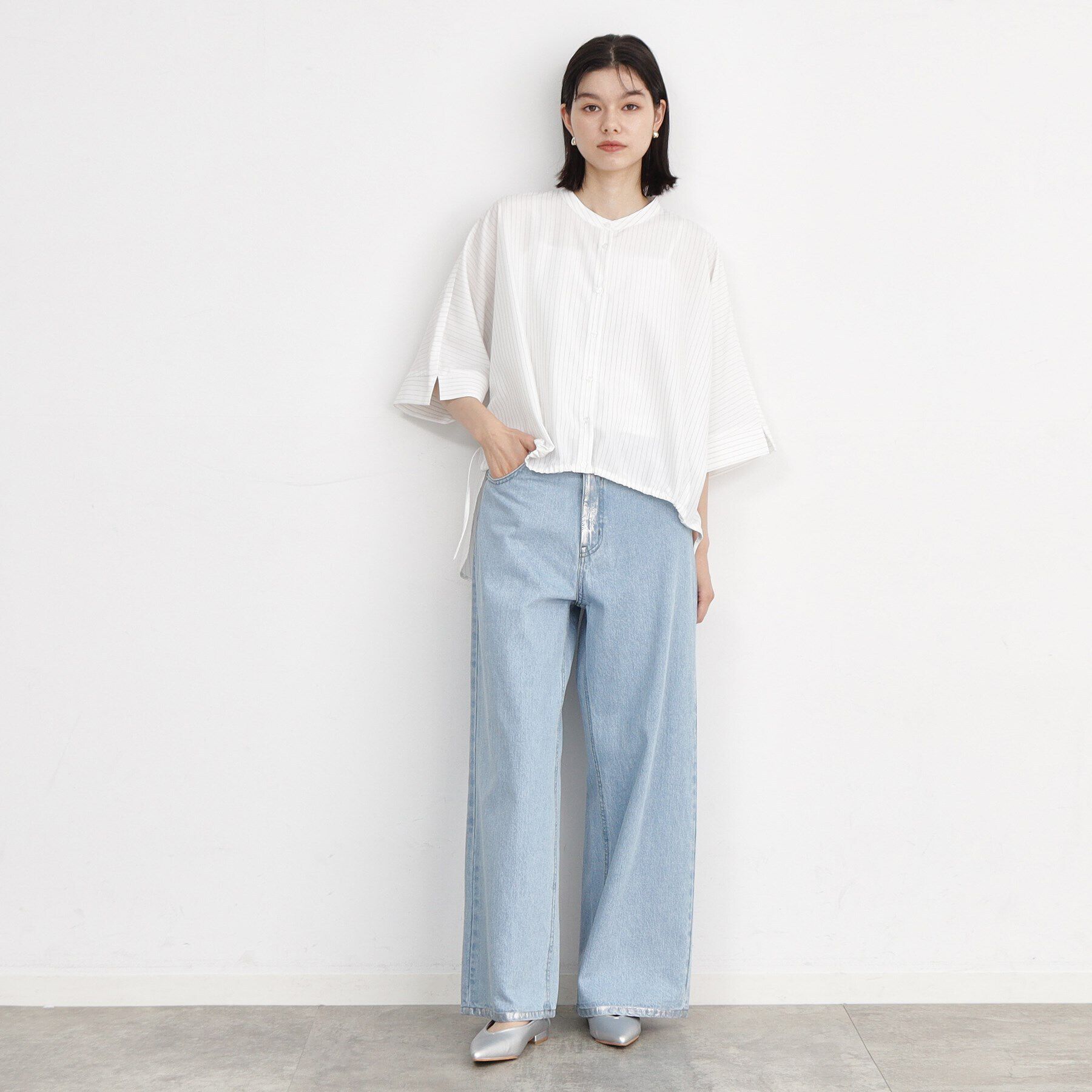 THE SHOP TK「【魅せる体形カバー服】ドロストドルマンブラウス/洗える」|シャツ・ブラウス|