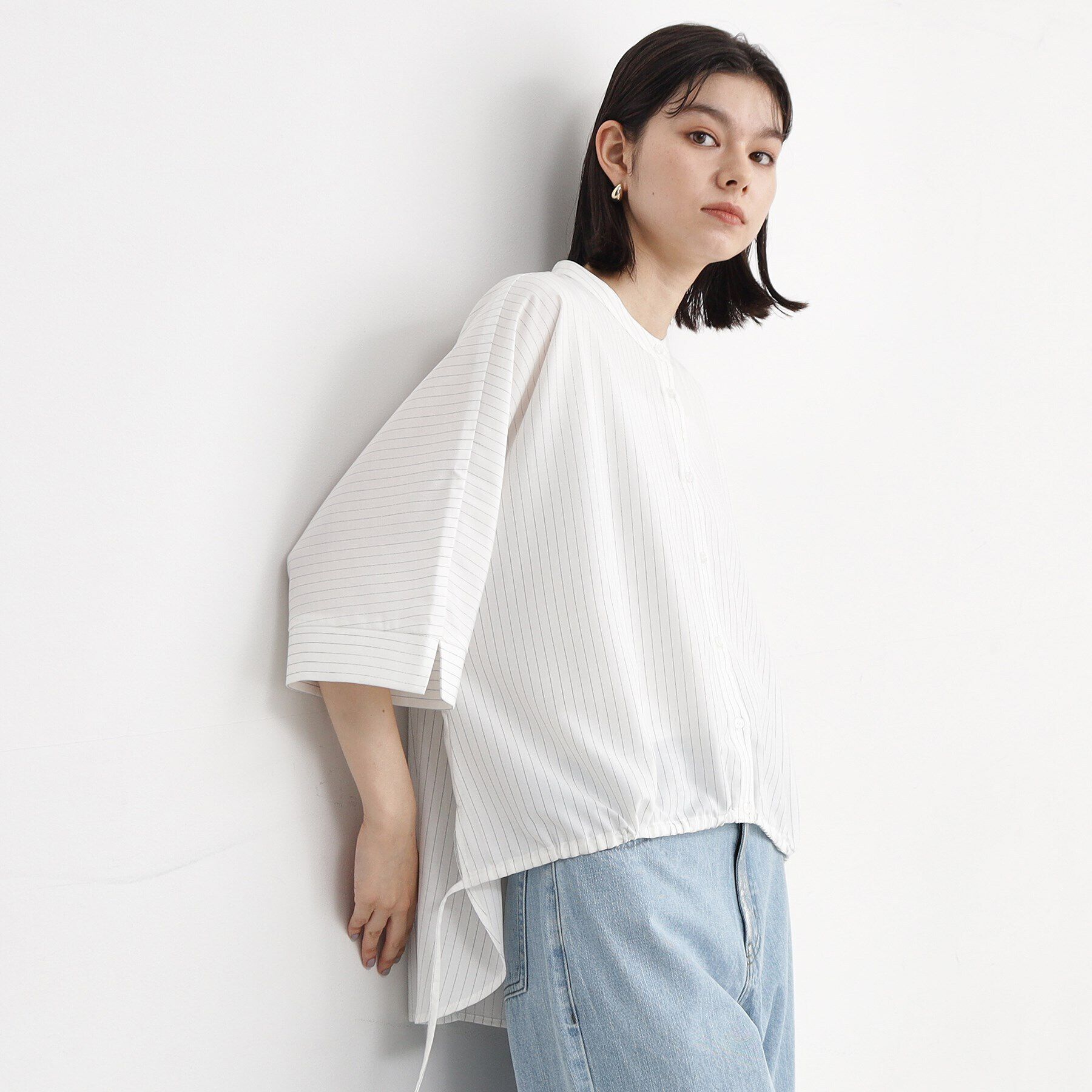 THE SHOP TK「【魅せる体形カバー服】ドロストドルマンブラウス/洗える」|シャツ・ブラウス|