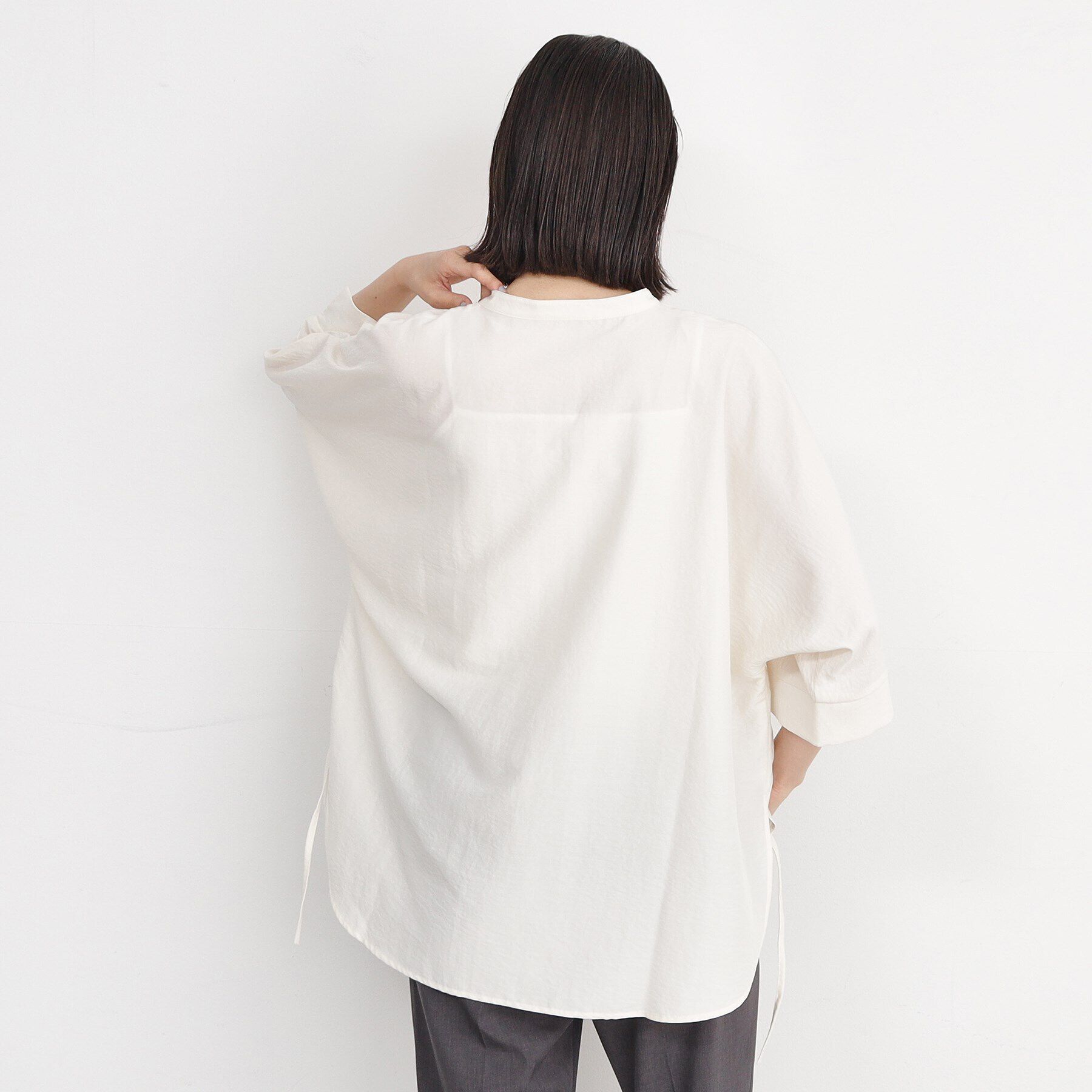 THE SHOP TK「【魅せる体形カバー服】ドロストドルマンブラウス/洗える」|シャツ・ブラウス|