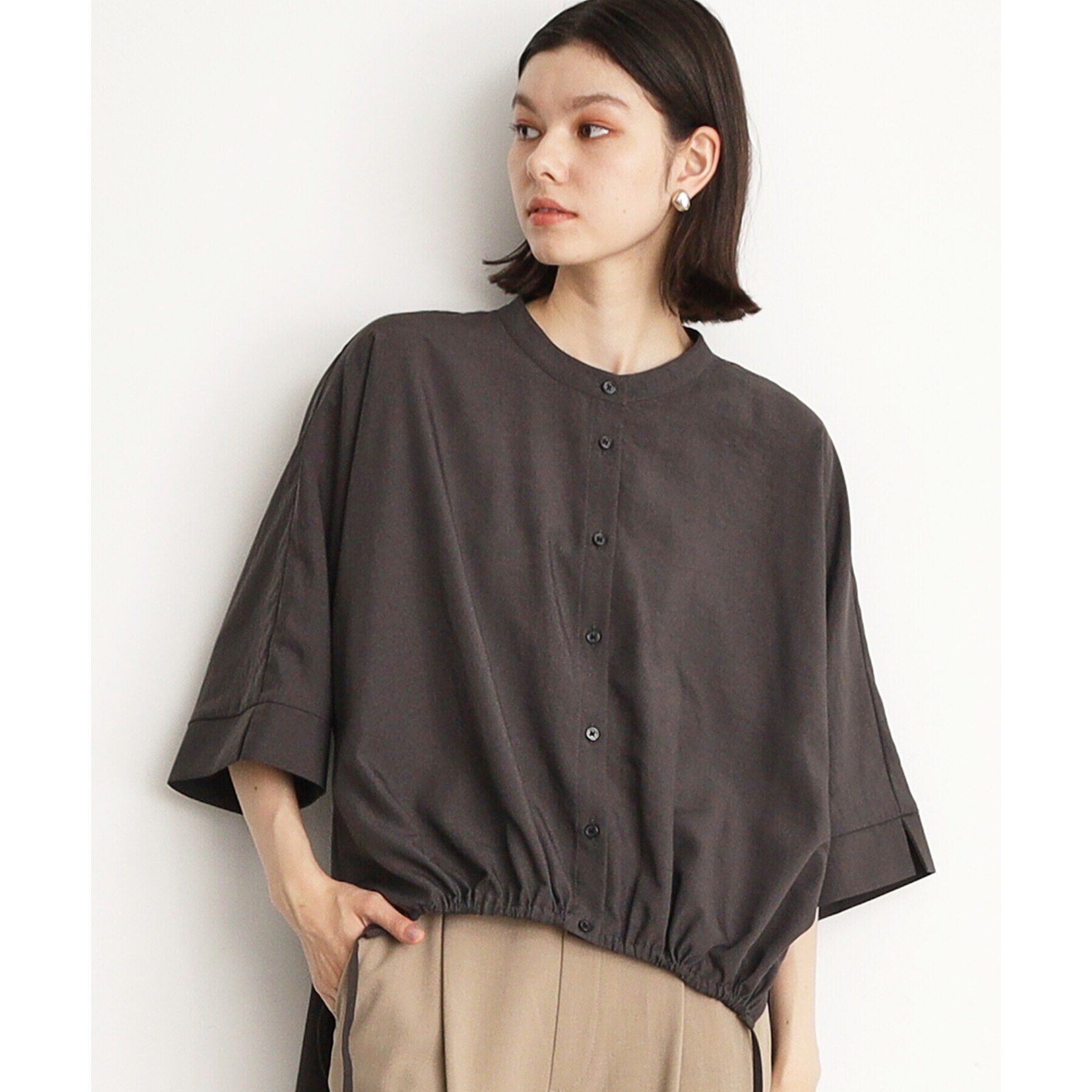 THE SHOP TK「【魅せる体形カバー服】ドロストドルマンブラウス/洗える」|シャツ・ブラウス|