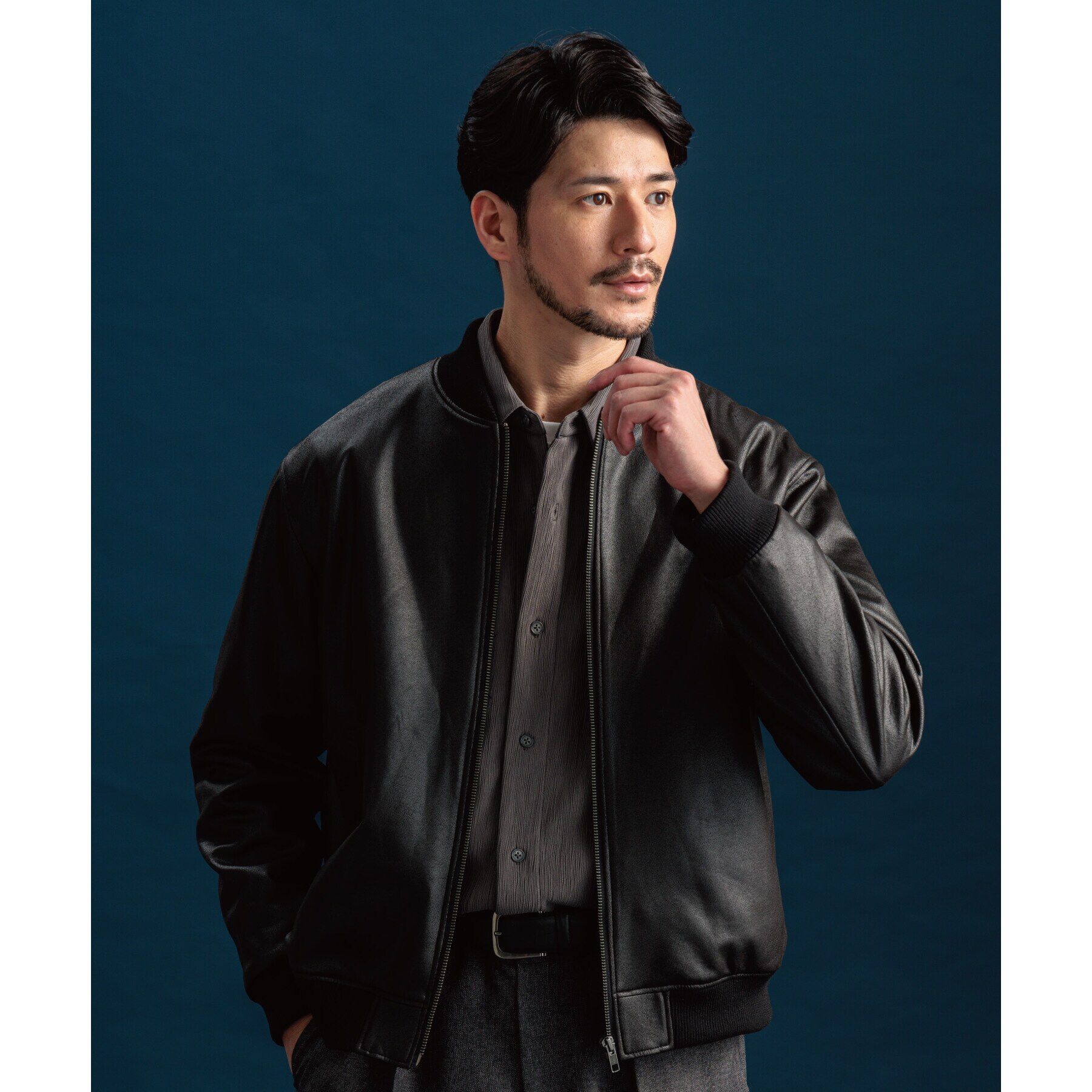 THE SHOP TK「ヴィンテージライクリブブルゾン」|ブルゾン・スタジャン|