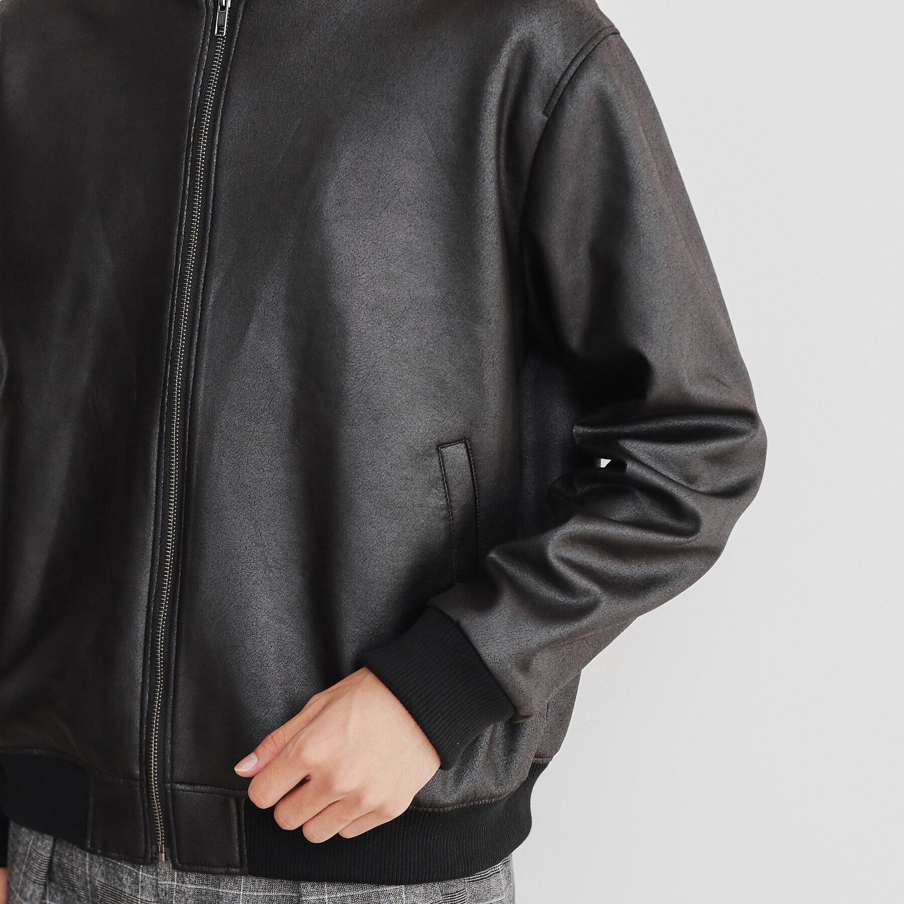 THE SHOP TK「ヴィンテージライクリブブルゾン」|ブルゾン・スタジャン|