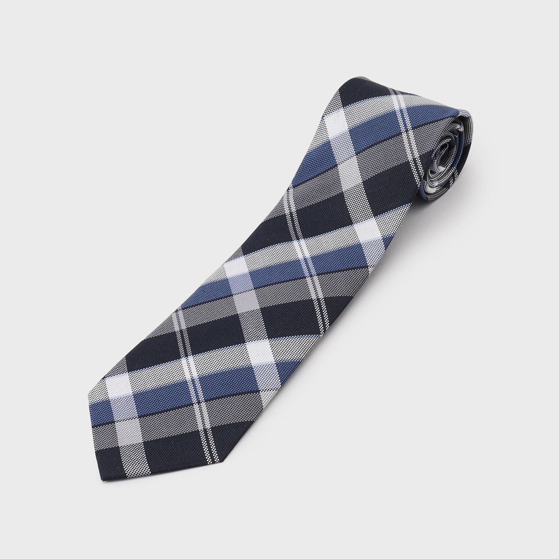 THE SHOP TK「シルクチェックタイ　ビジネス/ギフト」|ネクタイ・蝶ネクタイ|ブルー(293)