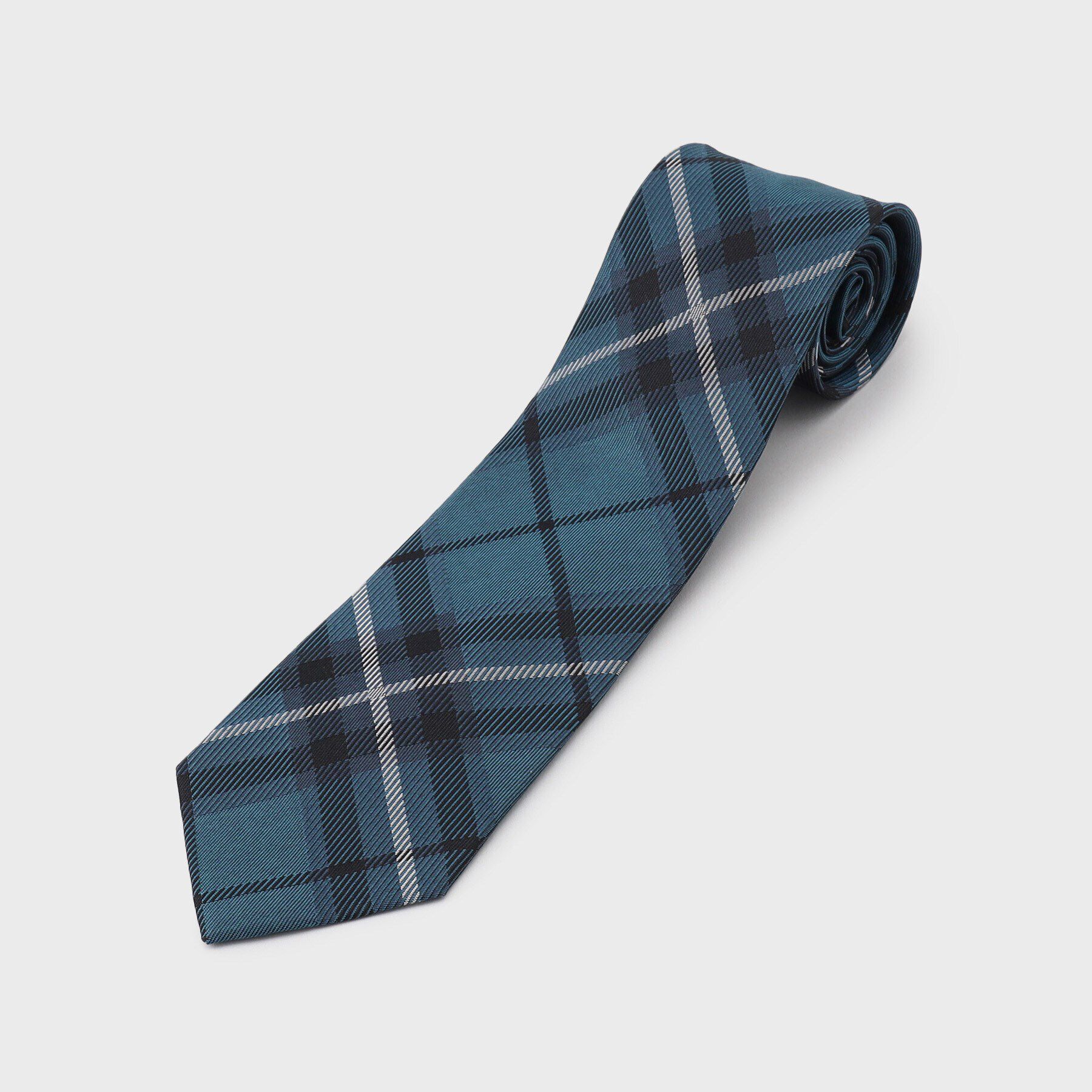 THE SHOP TK「シルクチェックタイ　ビジネス/ギフト」|ネクタイ・蝶ネクタイ|ブルー(493)
