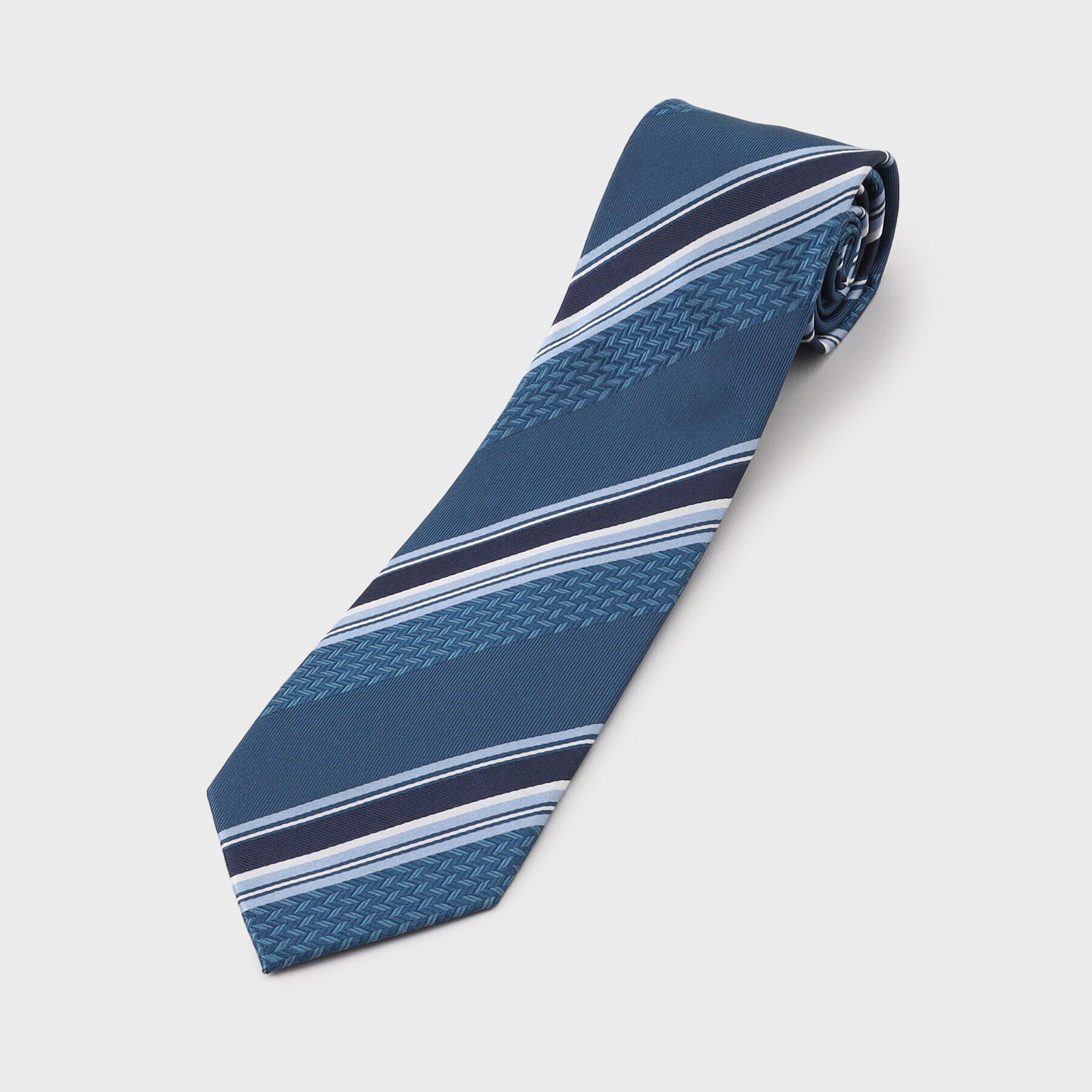 THE SHOP TK「シルクストライプタイ ビジネス/ギフト」|ネクタイ・蝶ネクタイ|ブルーグリーン(09