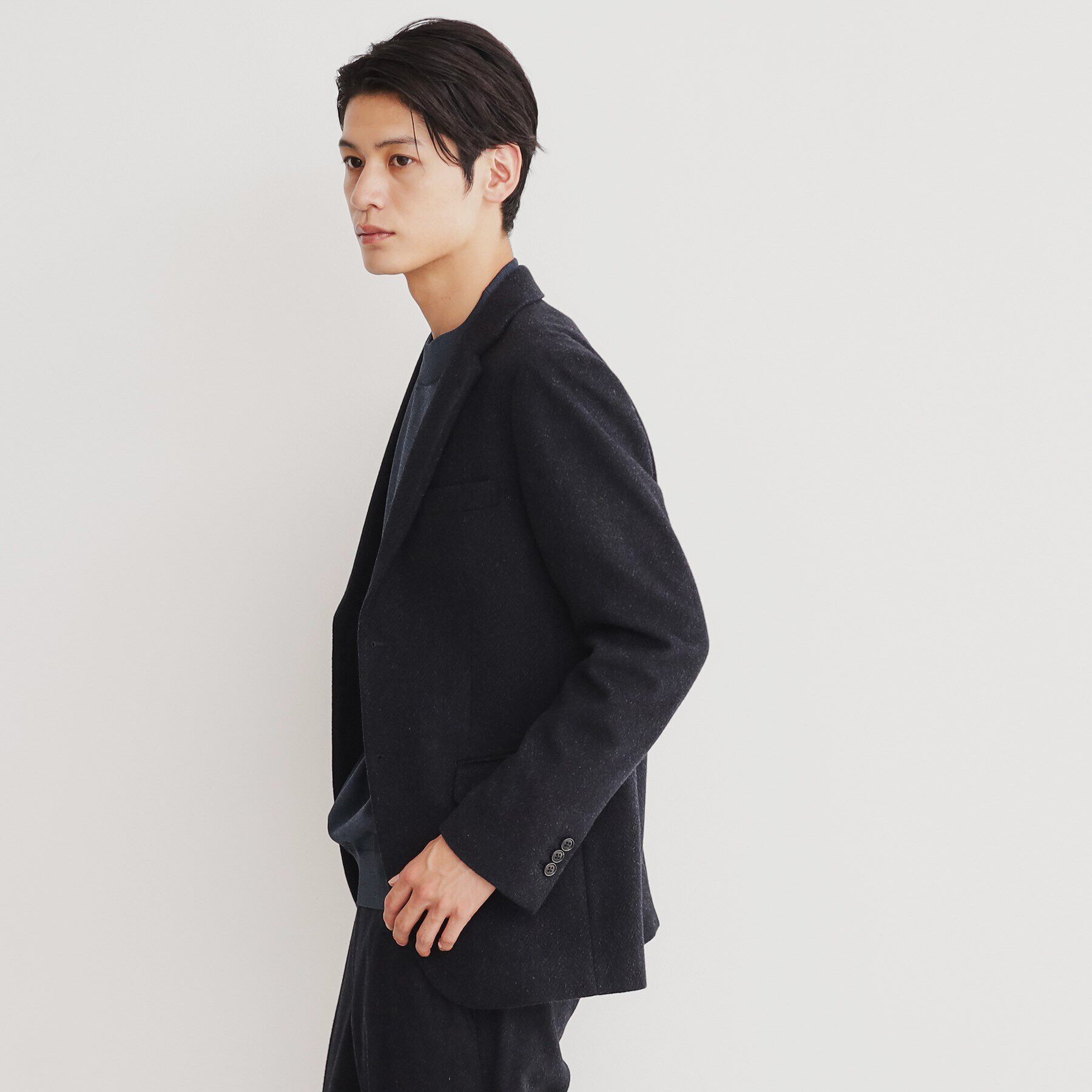 THE SHOP TK「アンゴラ混ヘリンボンジャケット【セットアップ可/ビジネス対応】」|テーラードジャケット|