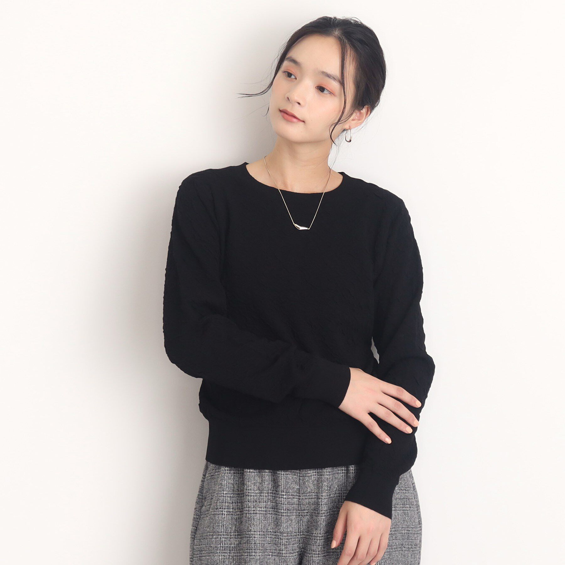 THE SHOP TK「【毛玉になりにくい/洗える】ふくれジャガードニット」|ニット・セーター|