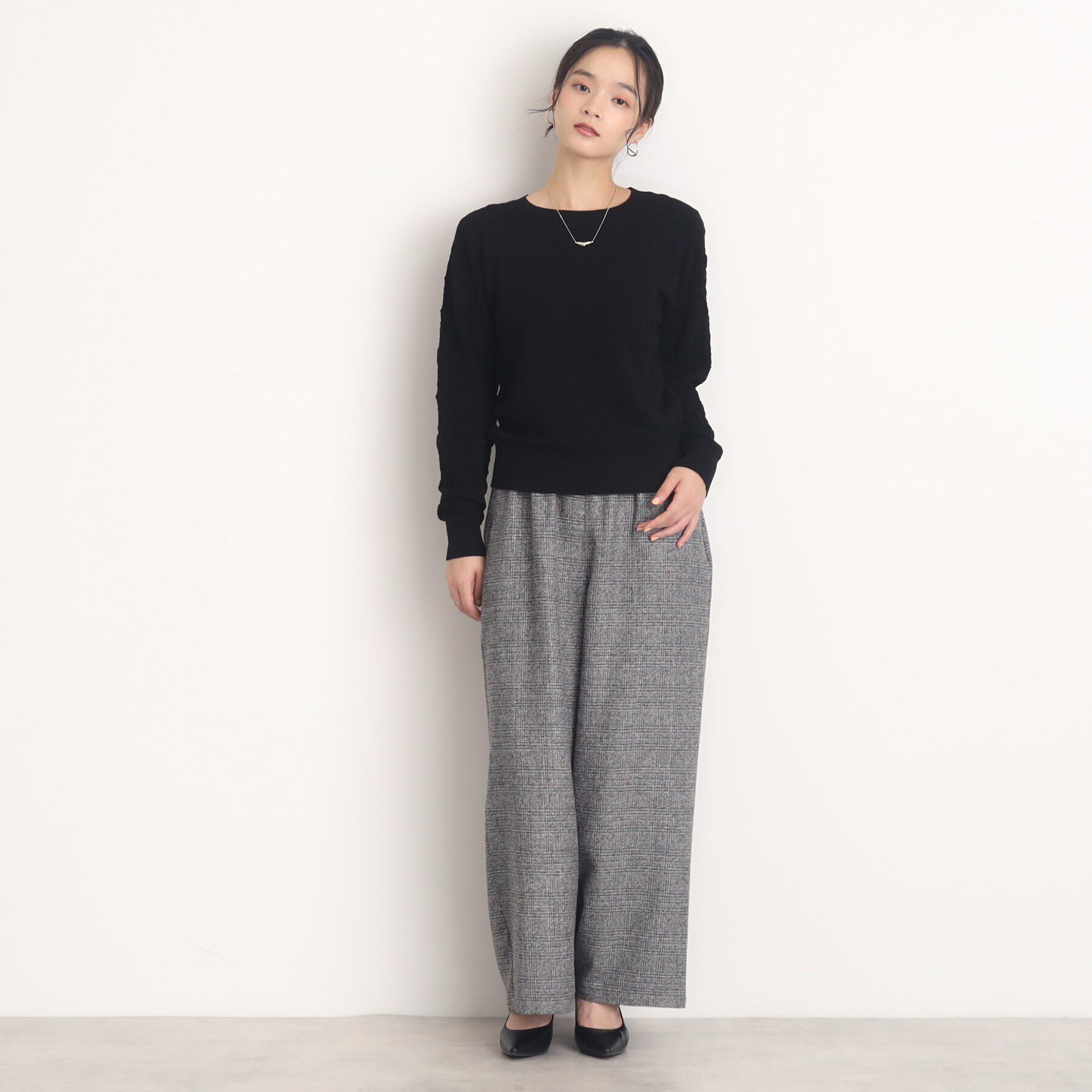 THE SHOP TK「【毛玉になりにくい/洗える】ふくれジャガードニット」|ニット・セーター|