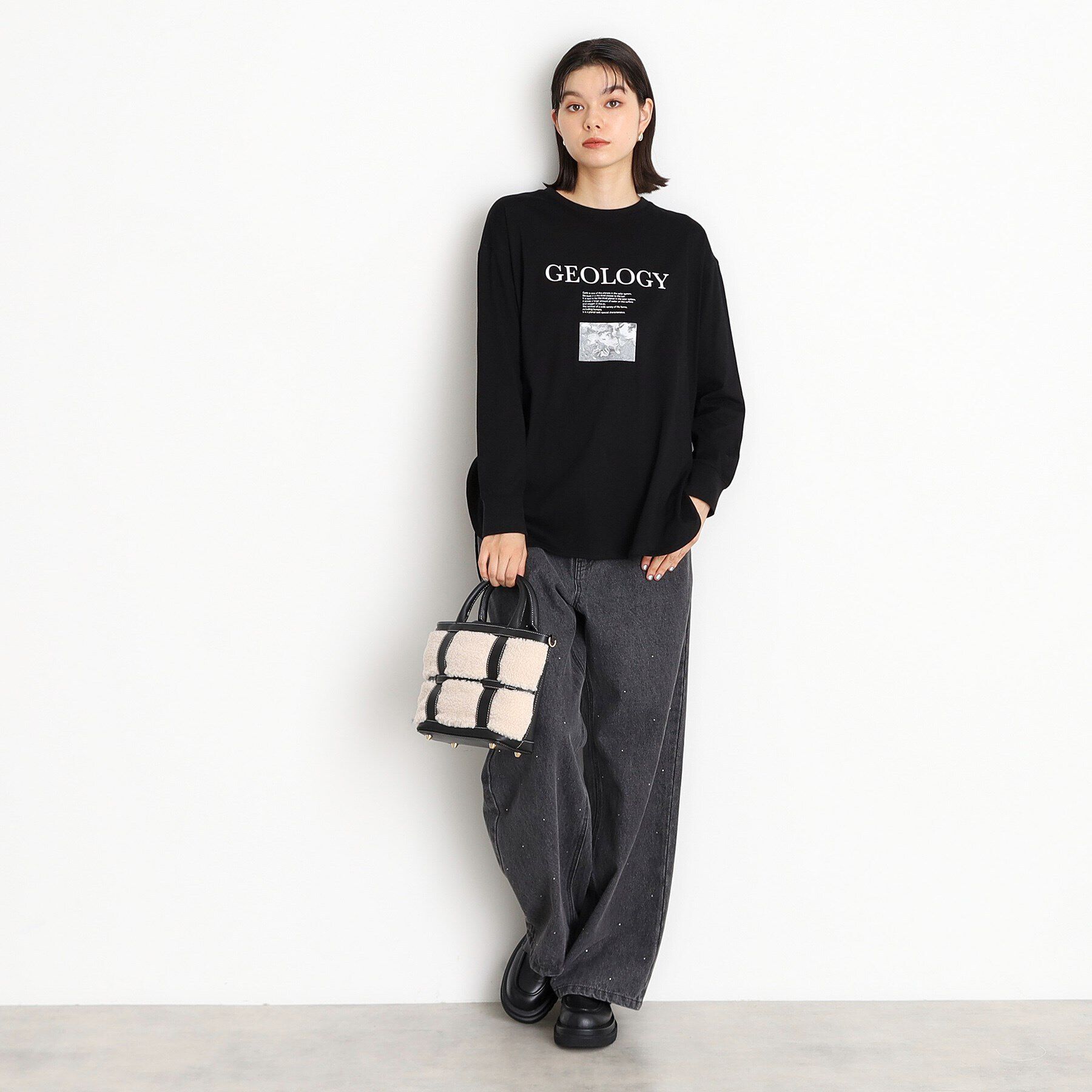 THE SHOP TK「ボア合皮コンビトート」|トートバッグ|